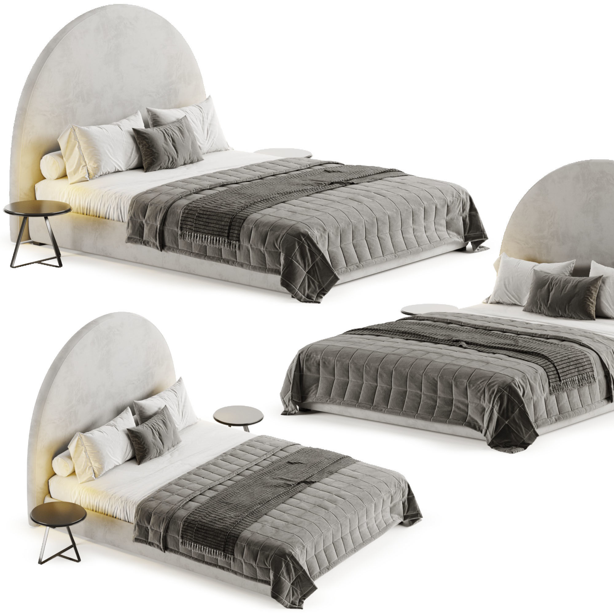 Demi Bed by DWR 3D model_2