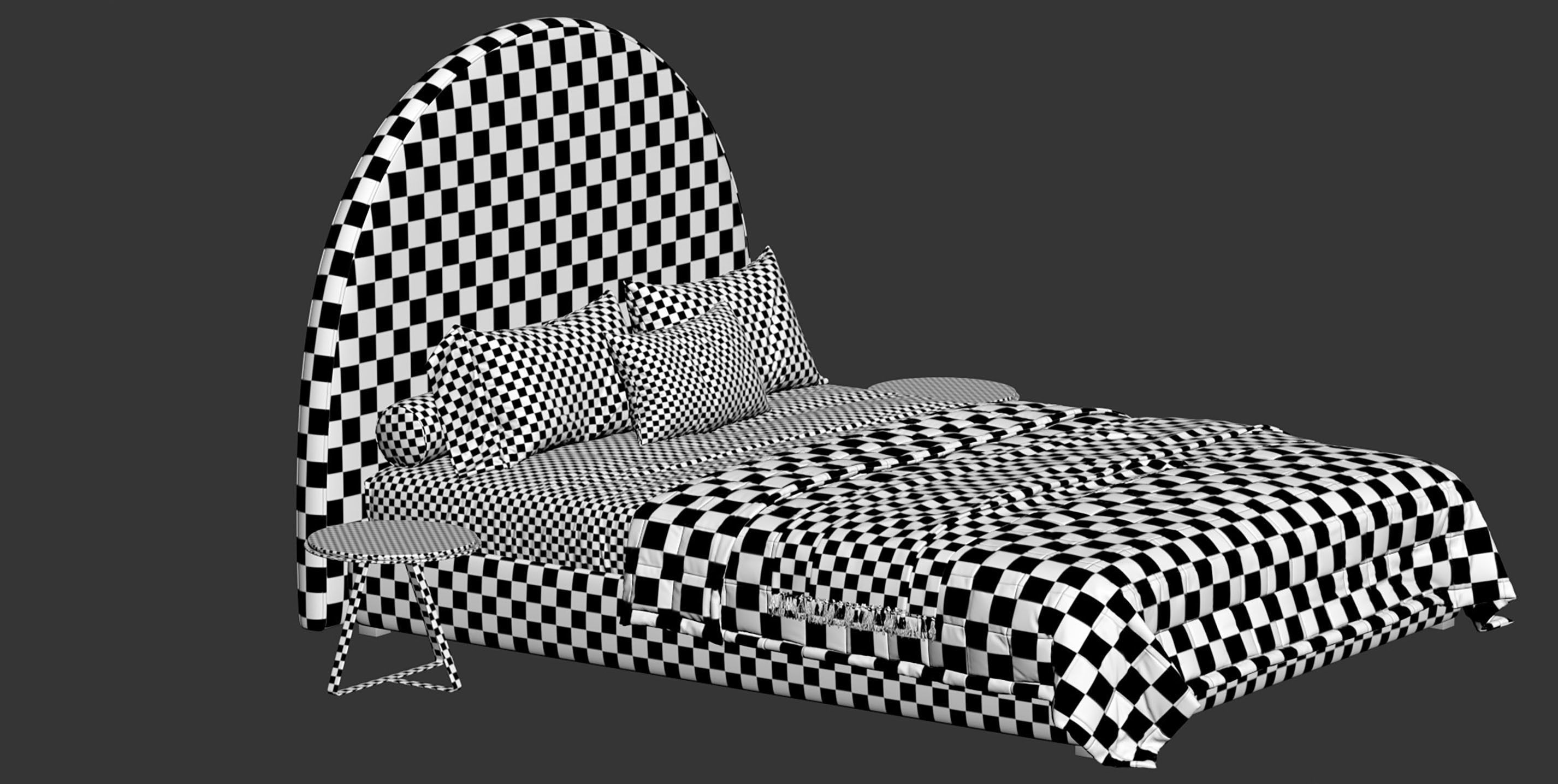 Demi Bed by DWR 3D model_13