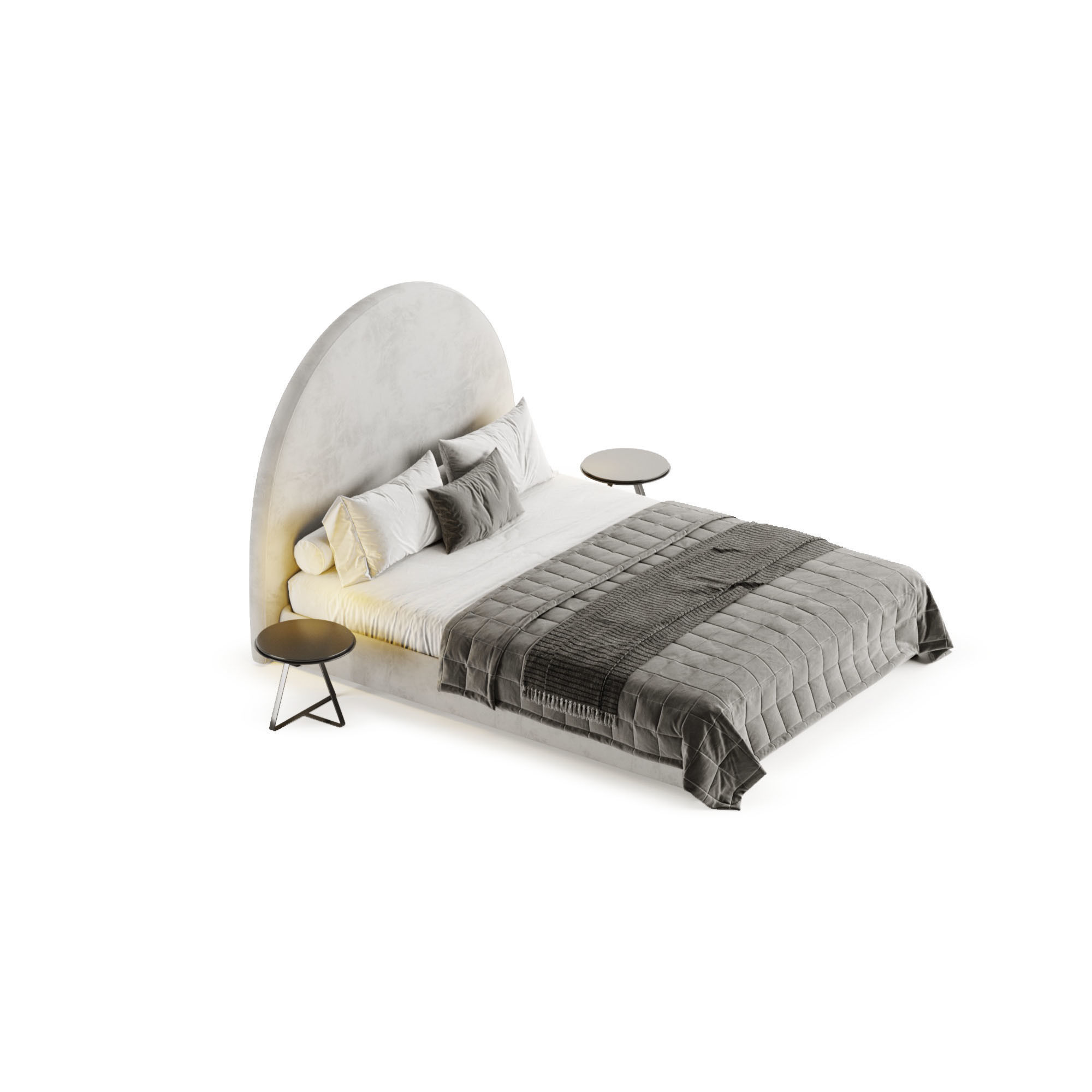 Demi Bed by DWR 3D model_10