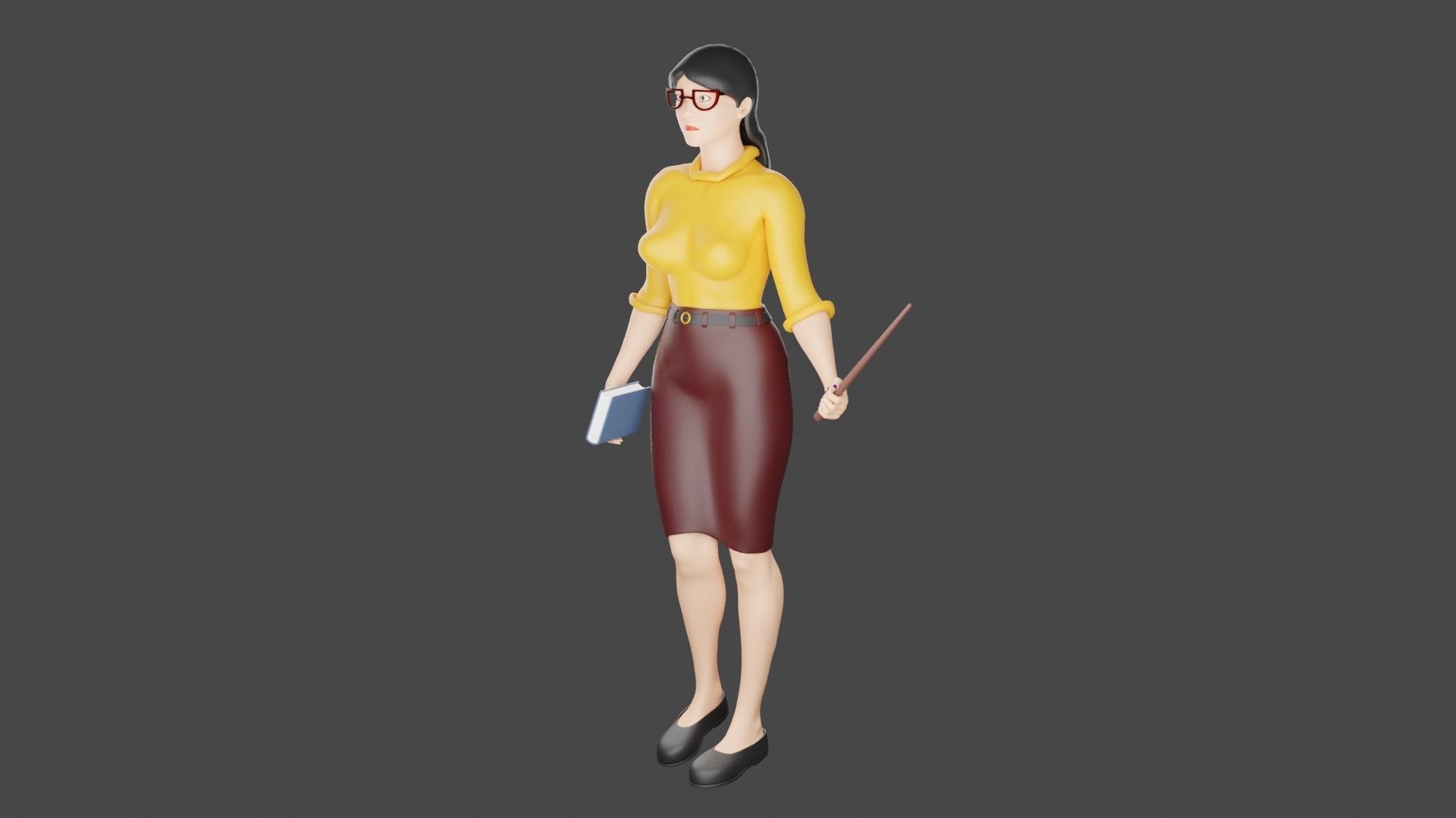 Teacher 3D Model 3D print model_2