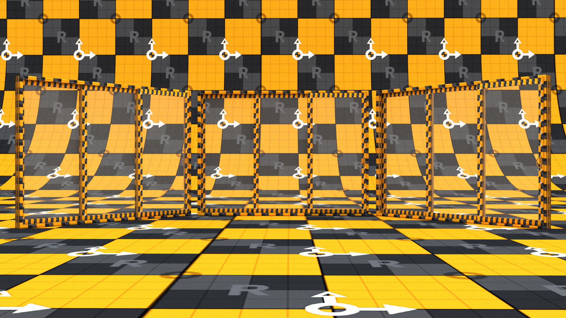 laos Aluminum Stacking Door Low-poly 3D model_15