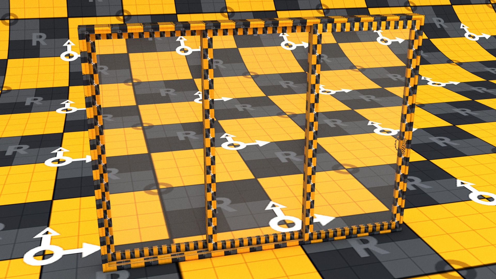 laos Aluminum Stacking Door Low-poly 3D model_13