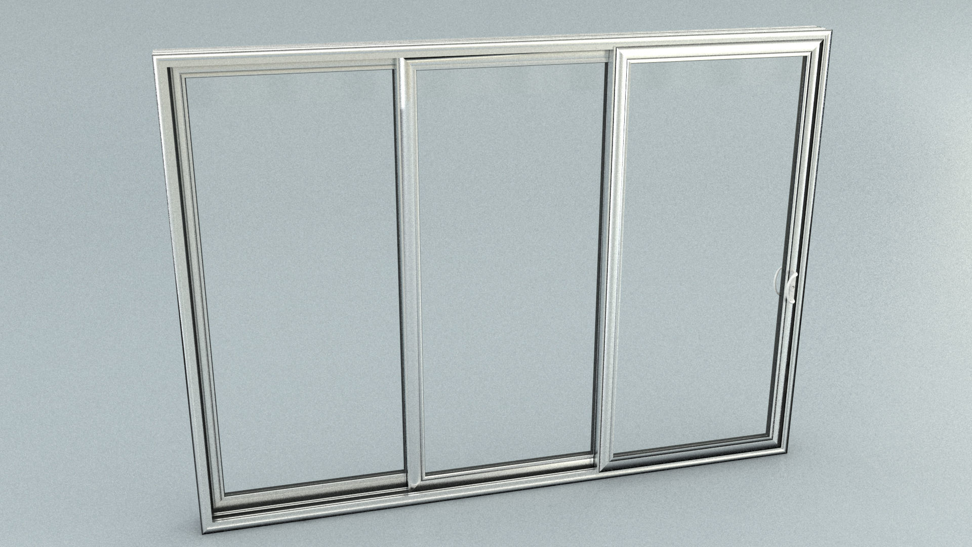 laos Aluminum Stacking Door Low-poly 3D model_1