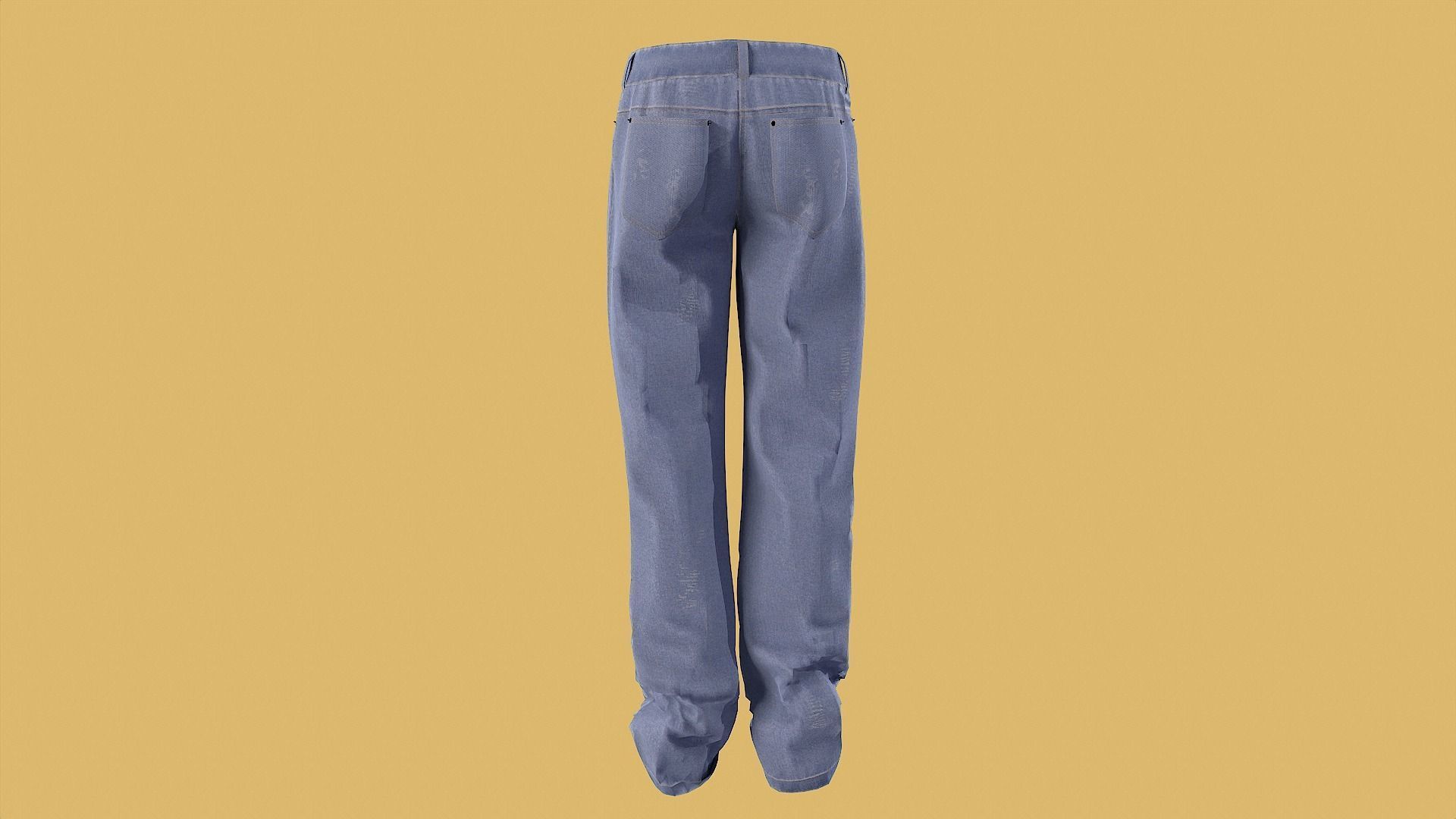 Man outfit v1 - Jean only 1 piece 3D model_5