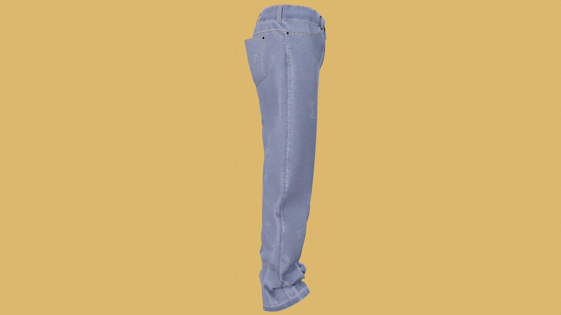 Man outfit v1 - Jean only 1 piece 3D model_7