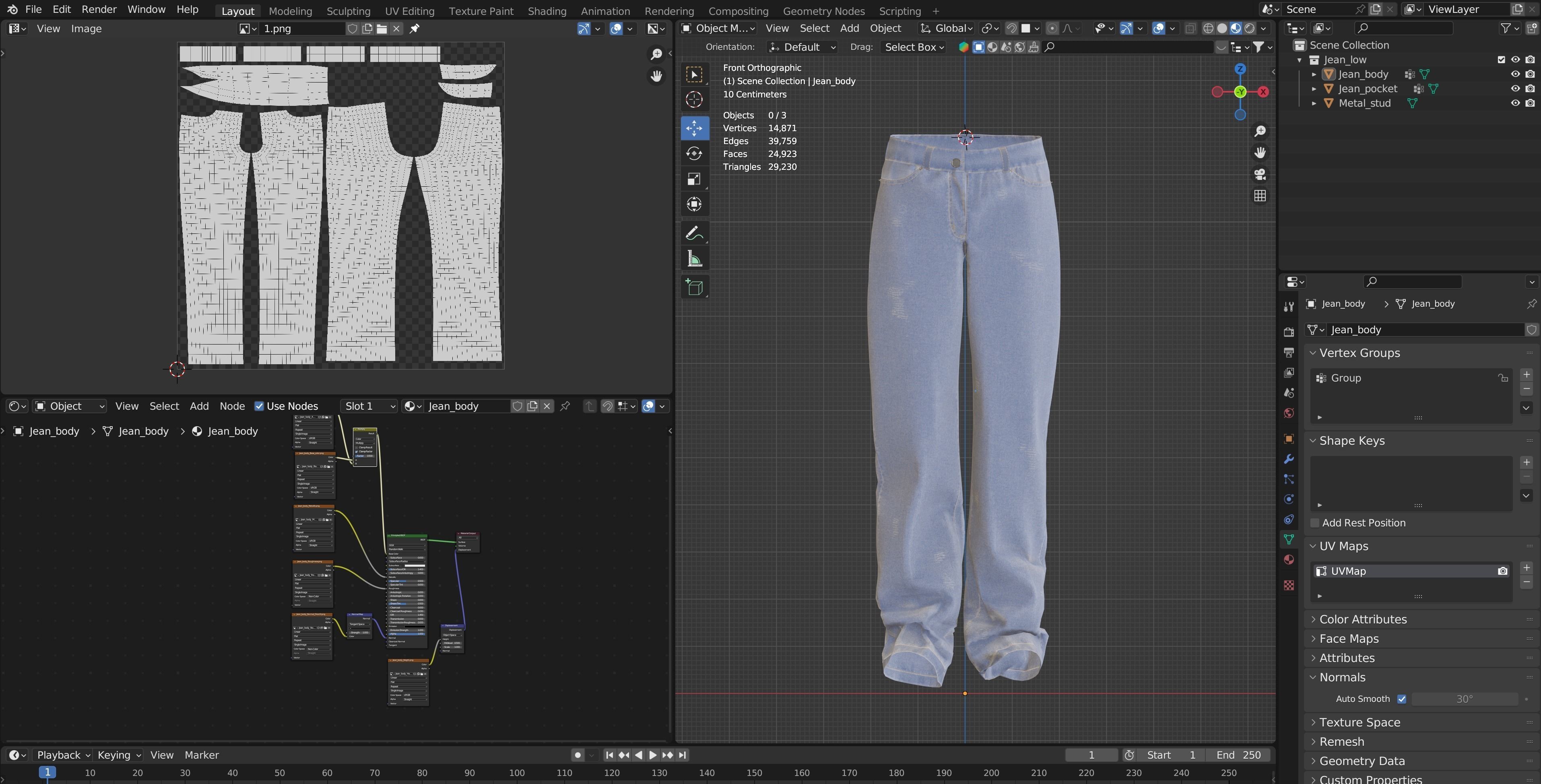 Man outfit v1 - Jean only 1 piece 3D model_17