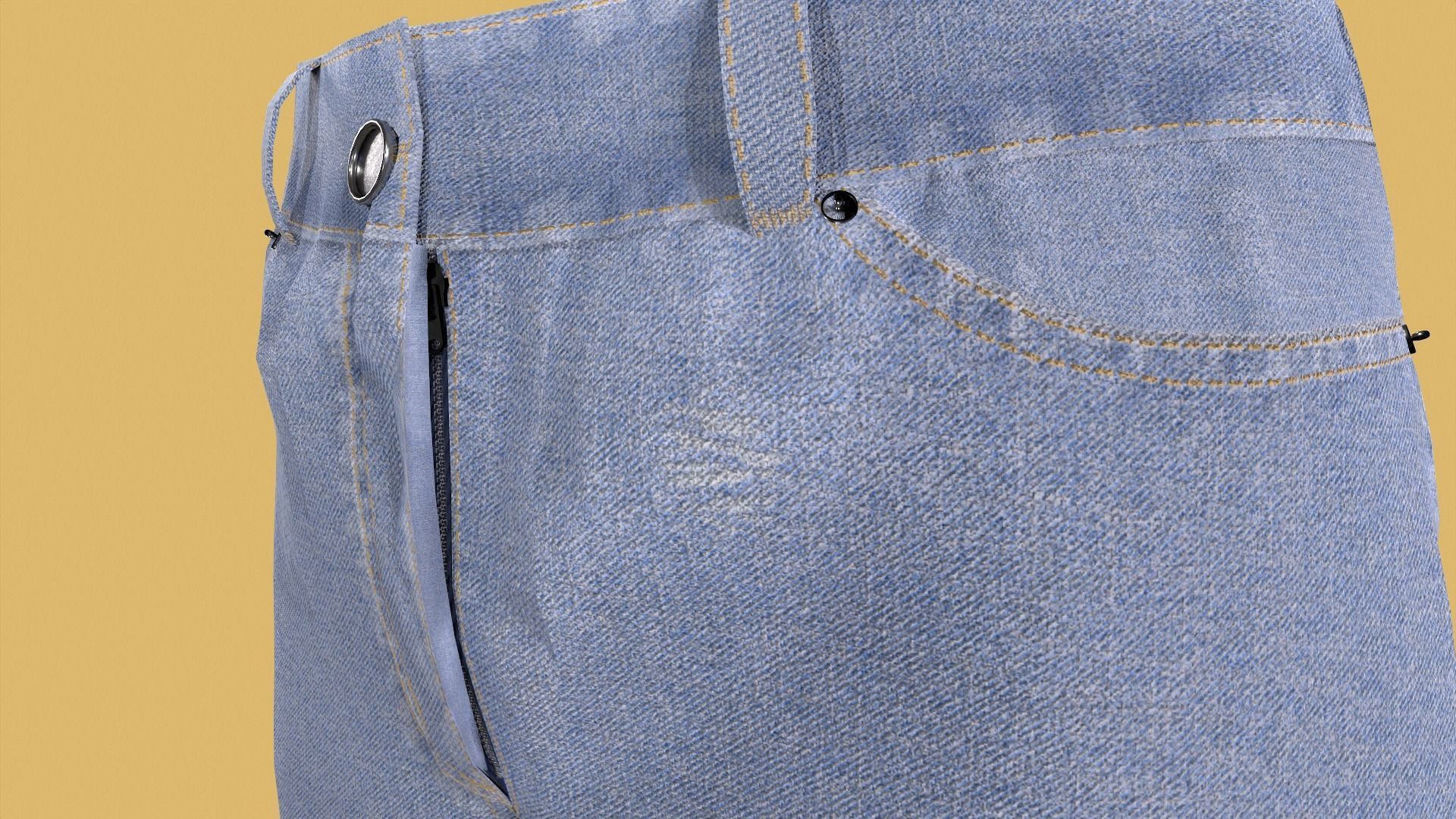 Man outfit v1 - Jean only 1 piece 3D model_10