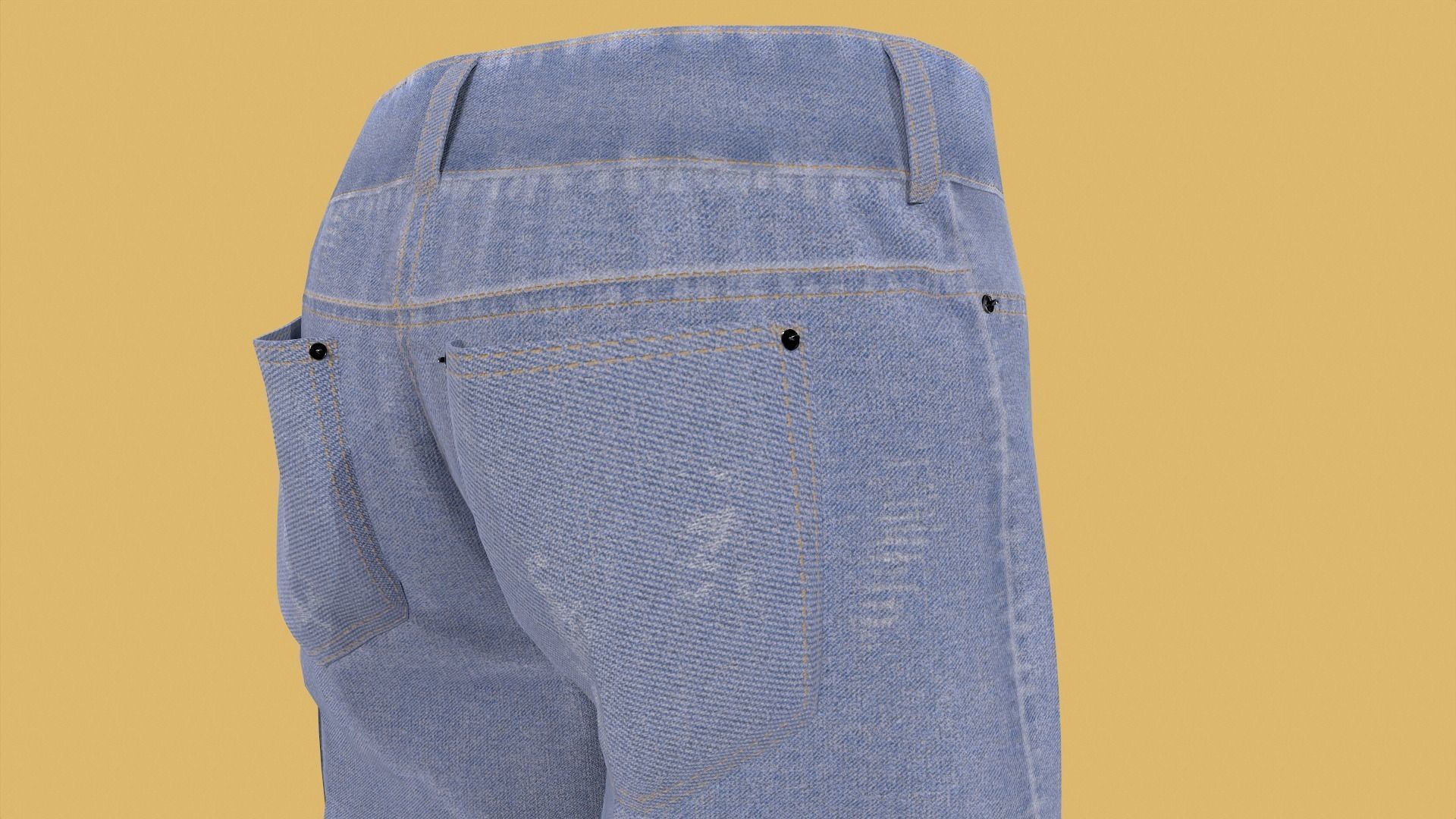 Man outfit v1 - Jean only 1 piece 3D model_13