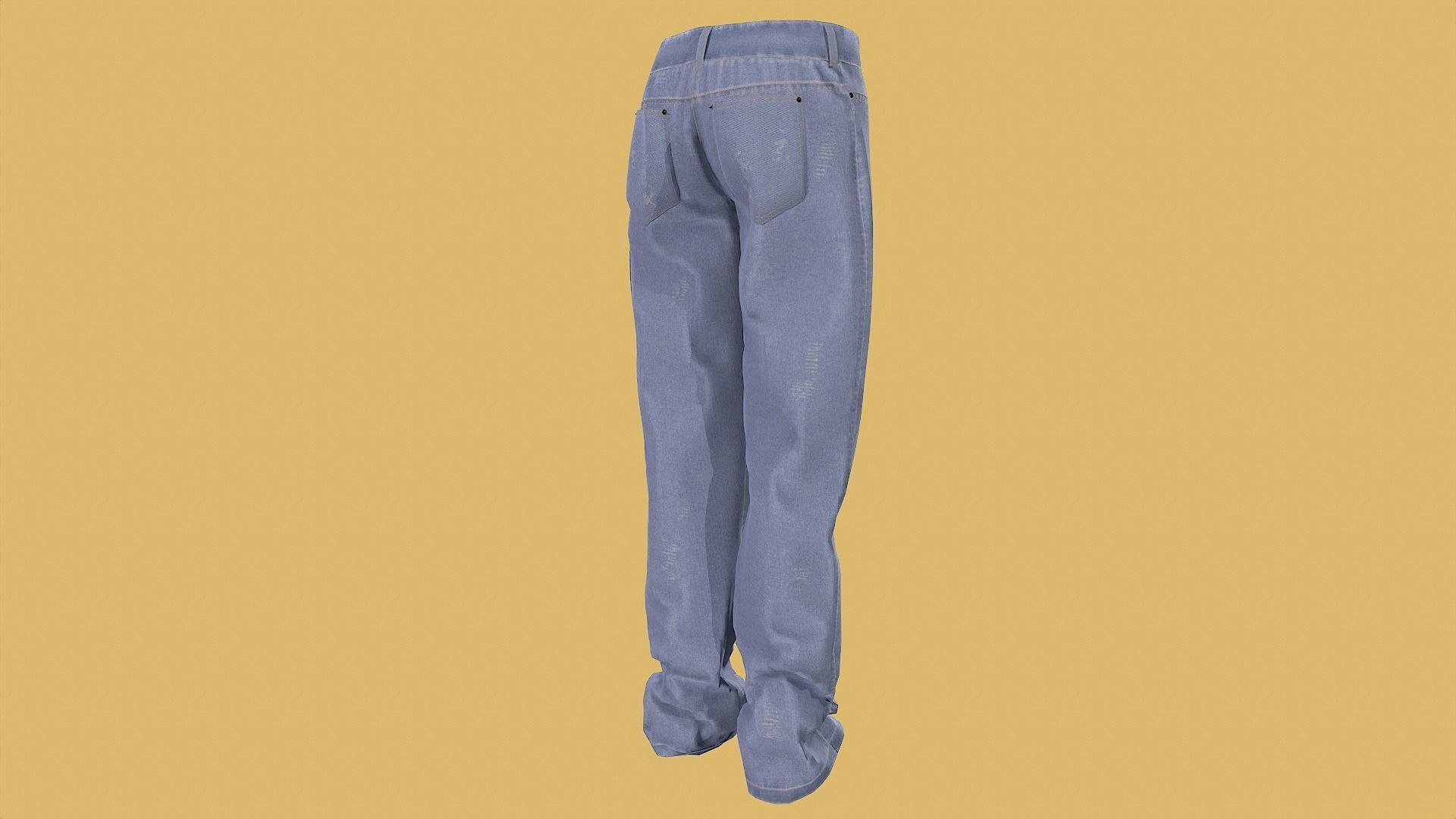 Man outfit v1 - Jean only 1 piece 3D model_6