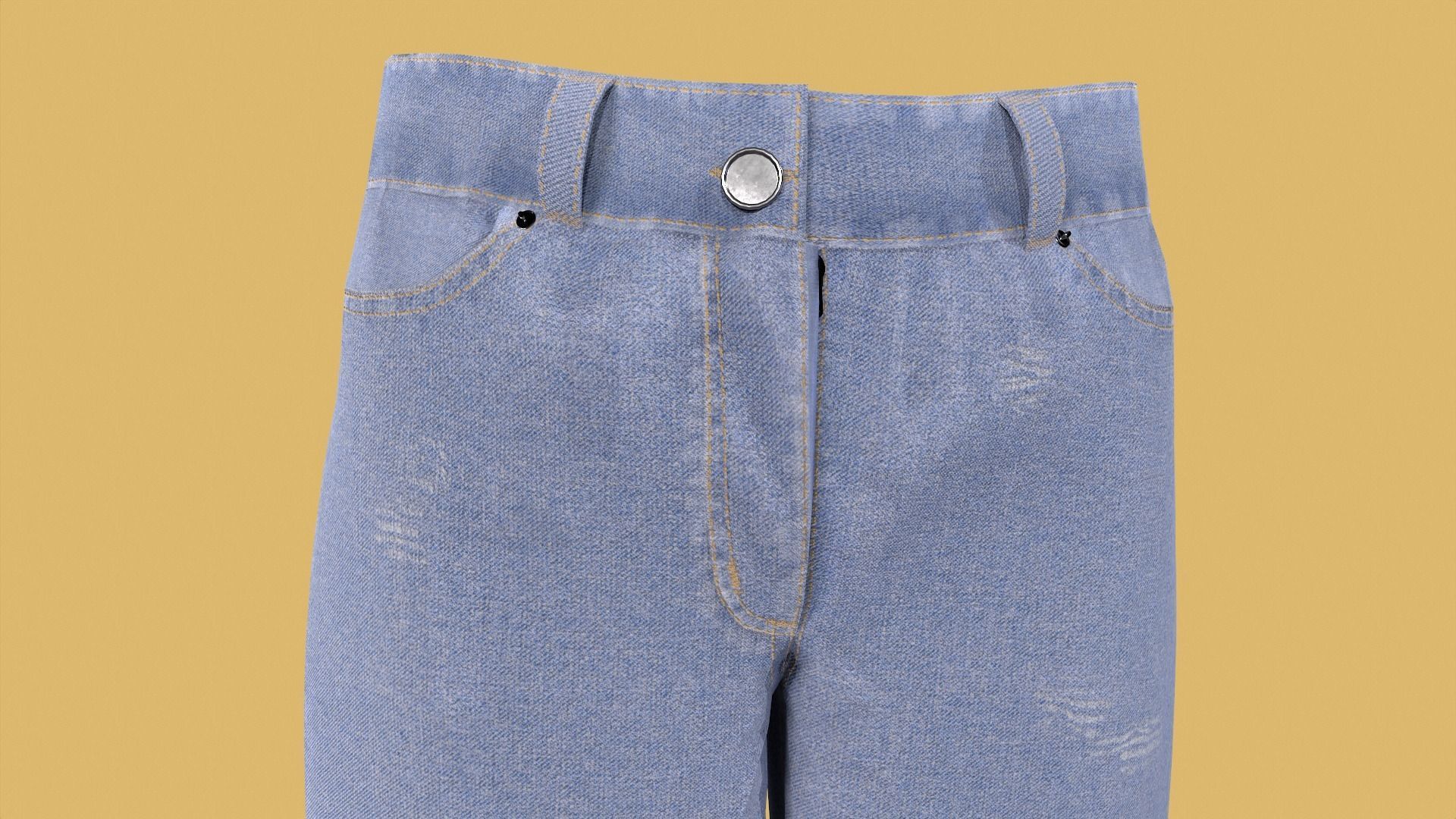 Man outfit v1 - Jean only 1 piece 3D model_9