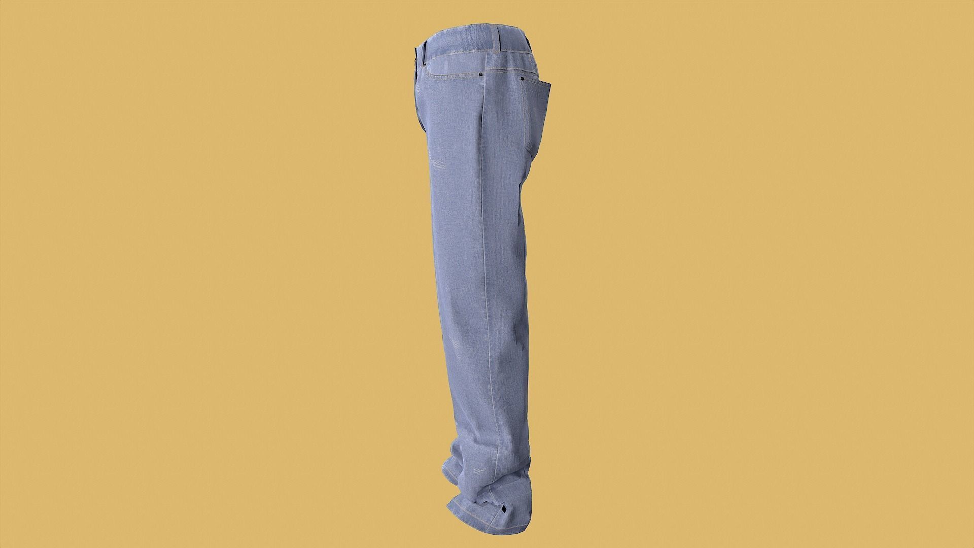 Man outfit v1 - Jean only 1 piece 3D model_4
