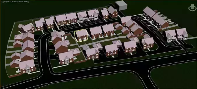Residential neighborhood 3D model