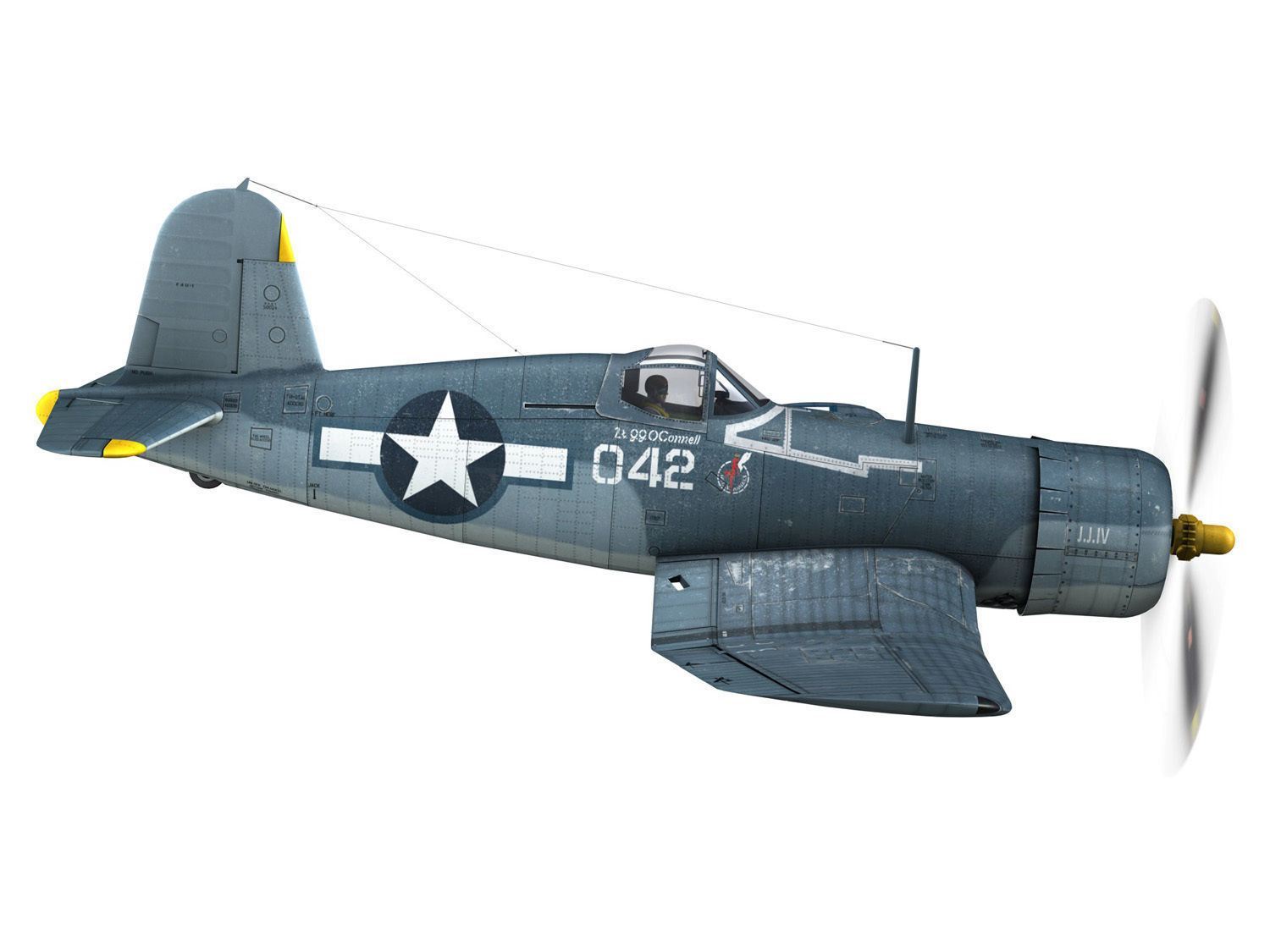 Vought F4U-1A - 042 3D model_9