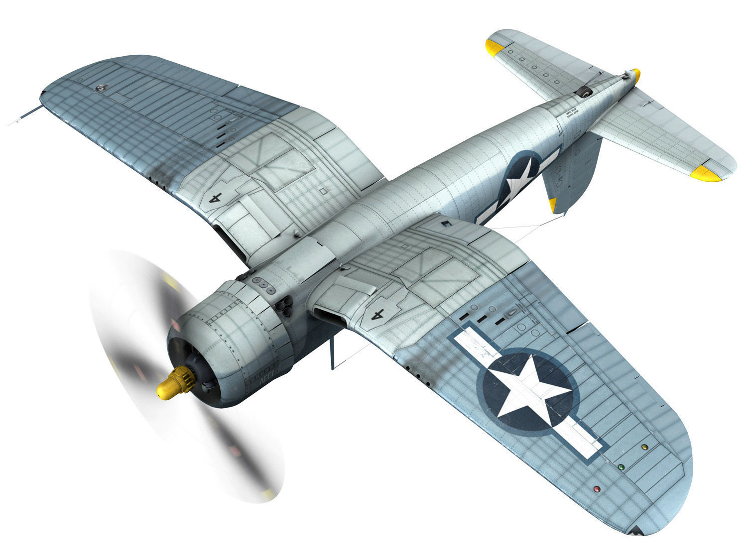 Vought F4U-1A - 042 3D model_13