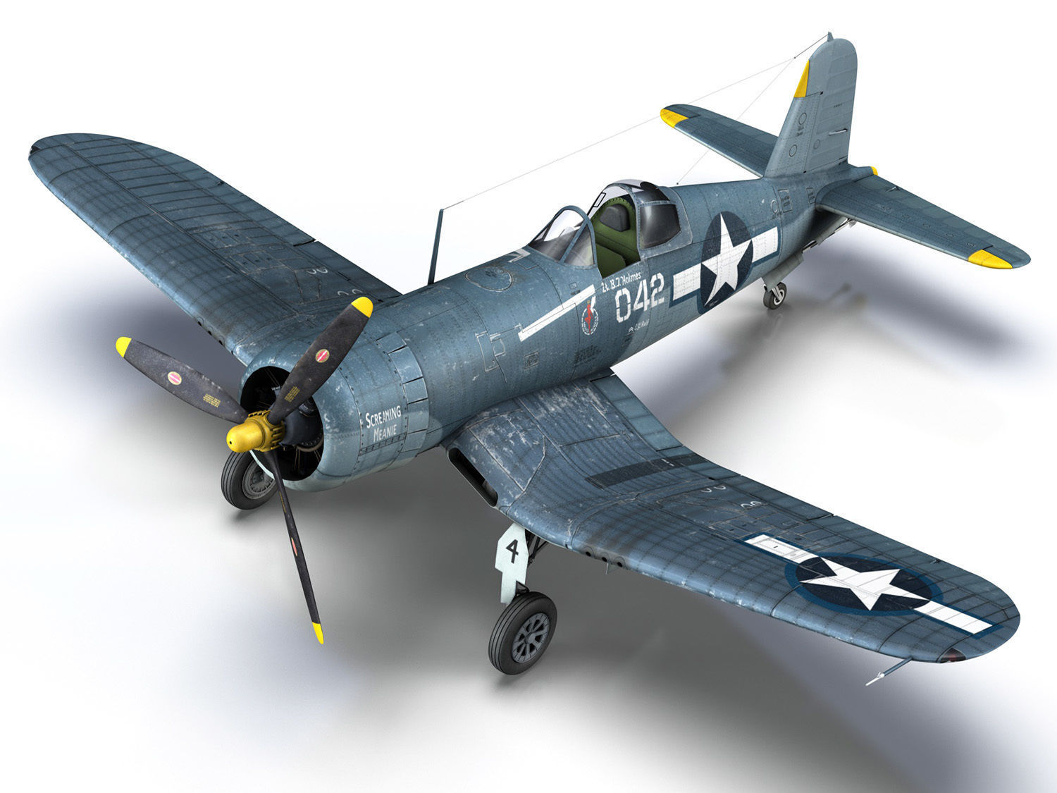 Vought F4U-1A - 042 3D model_15