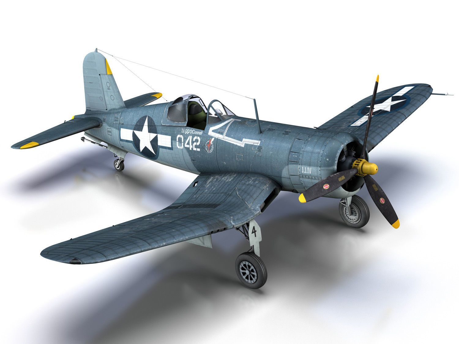 Vought F4U-1A - 042 3D model_21