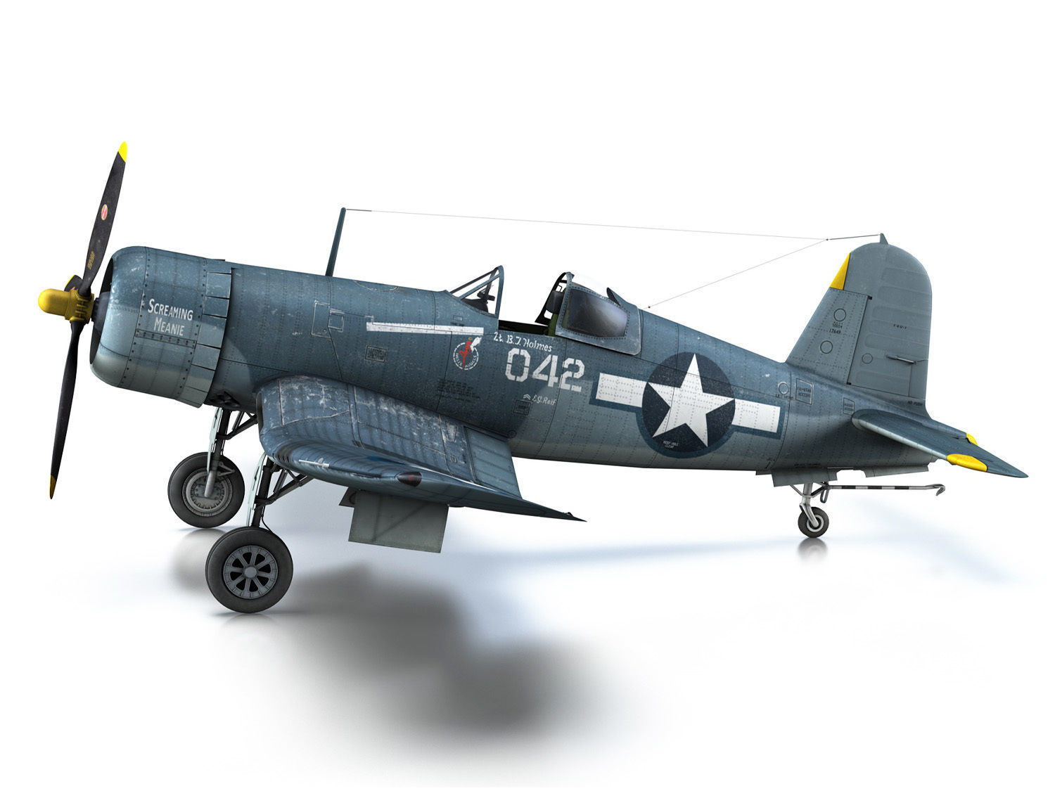 Vought F4U-1A - 042 3D model_16