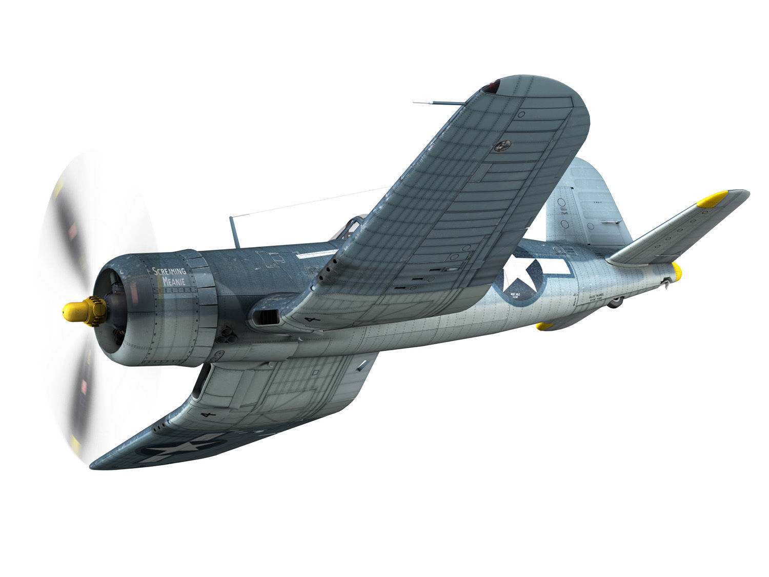 Vought F4U-1A - 042 3D model_3