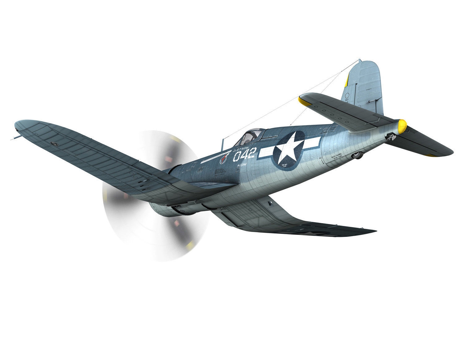 Vought F4U-1A - 042 3D model_5
