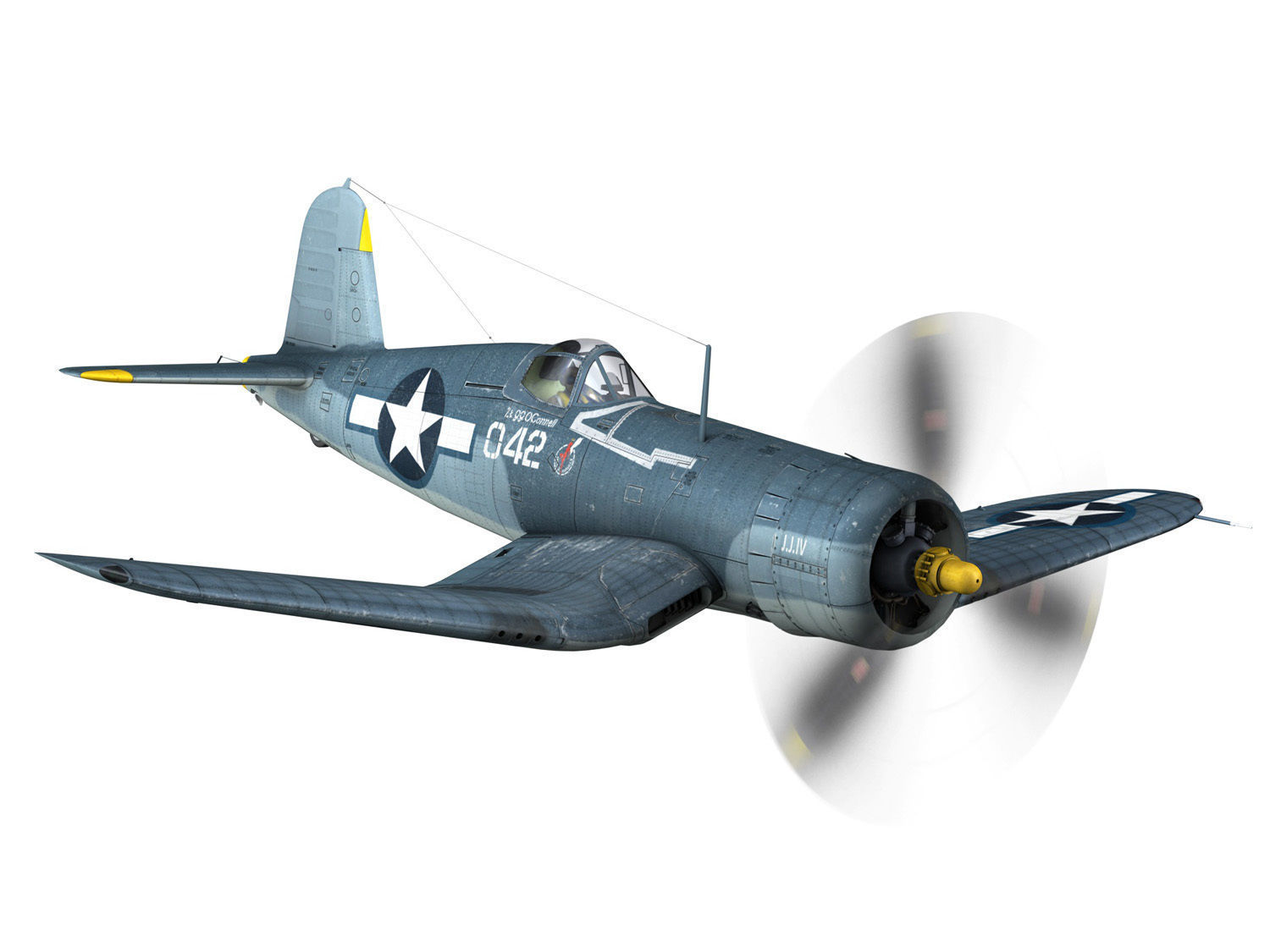 Vought F4U-1A - 042 3D model_11