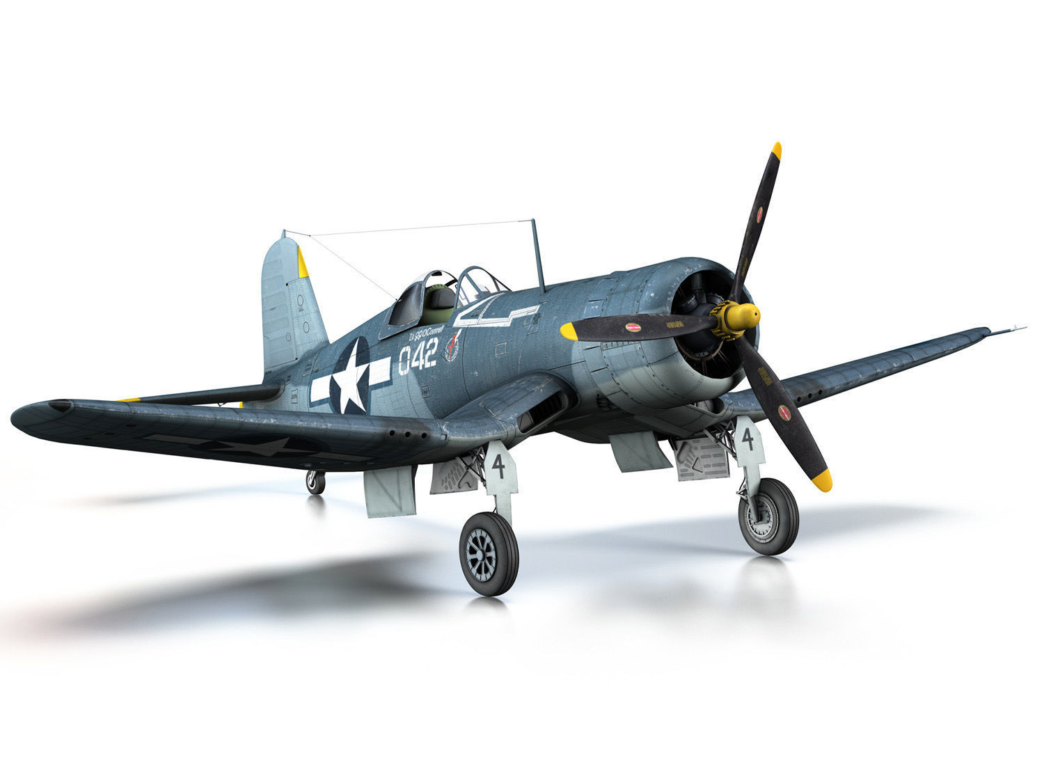 Vought F4U-1A - 042 3D model_22