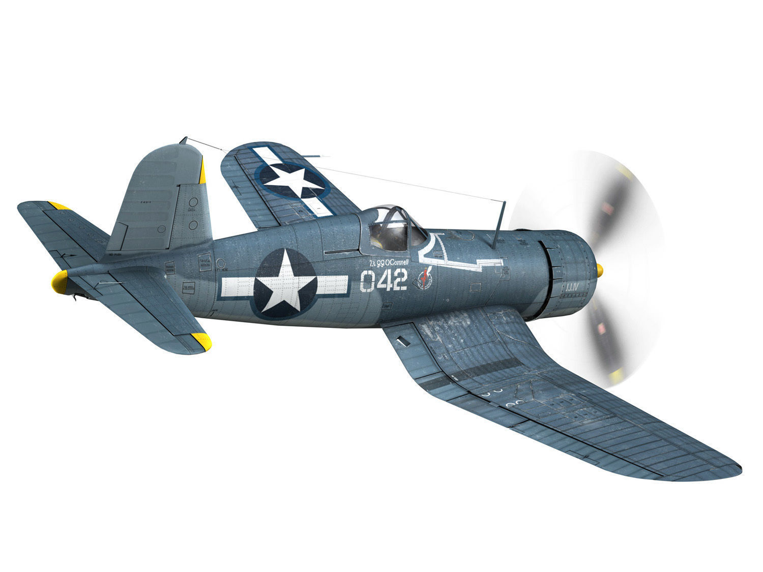 Vought F4U-1A - 042 3D model_7