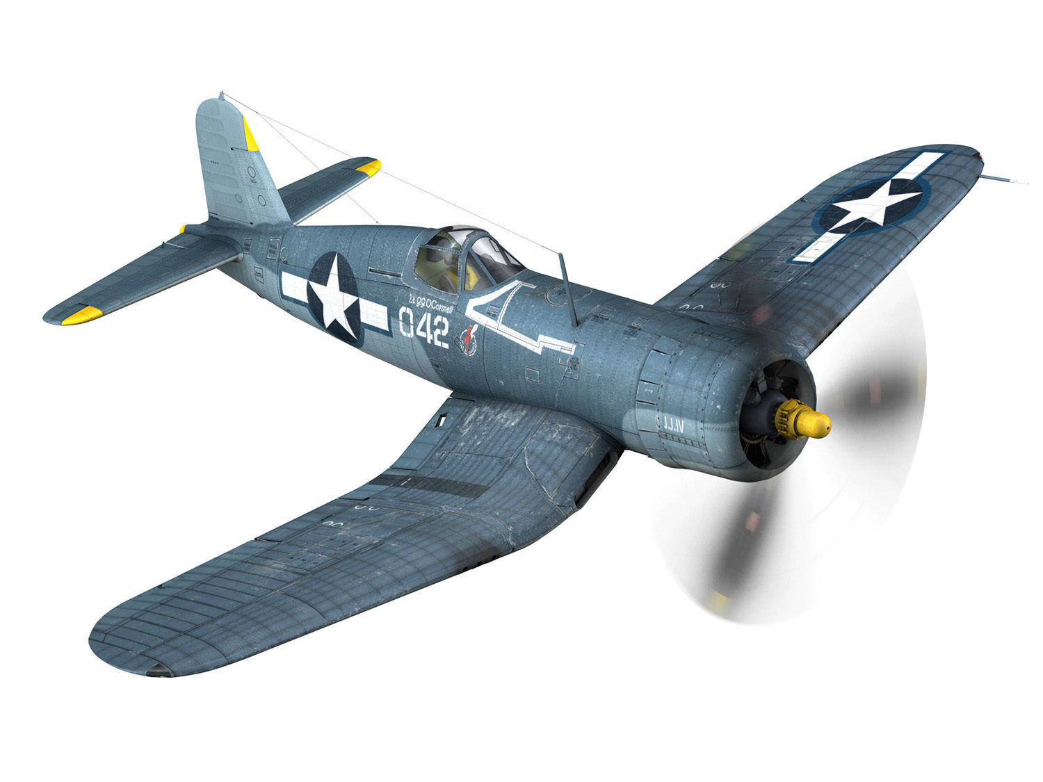 Vought F4U-1A - 042 3D model_12