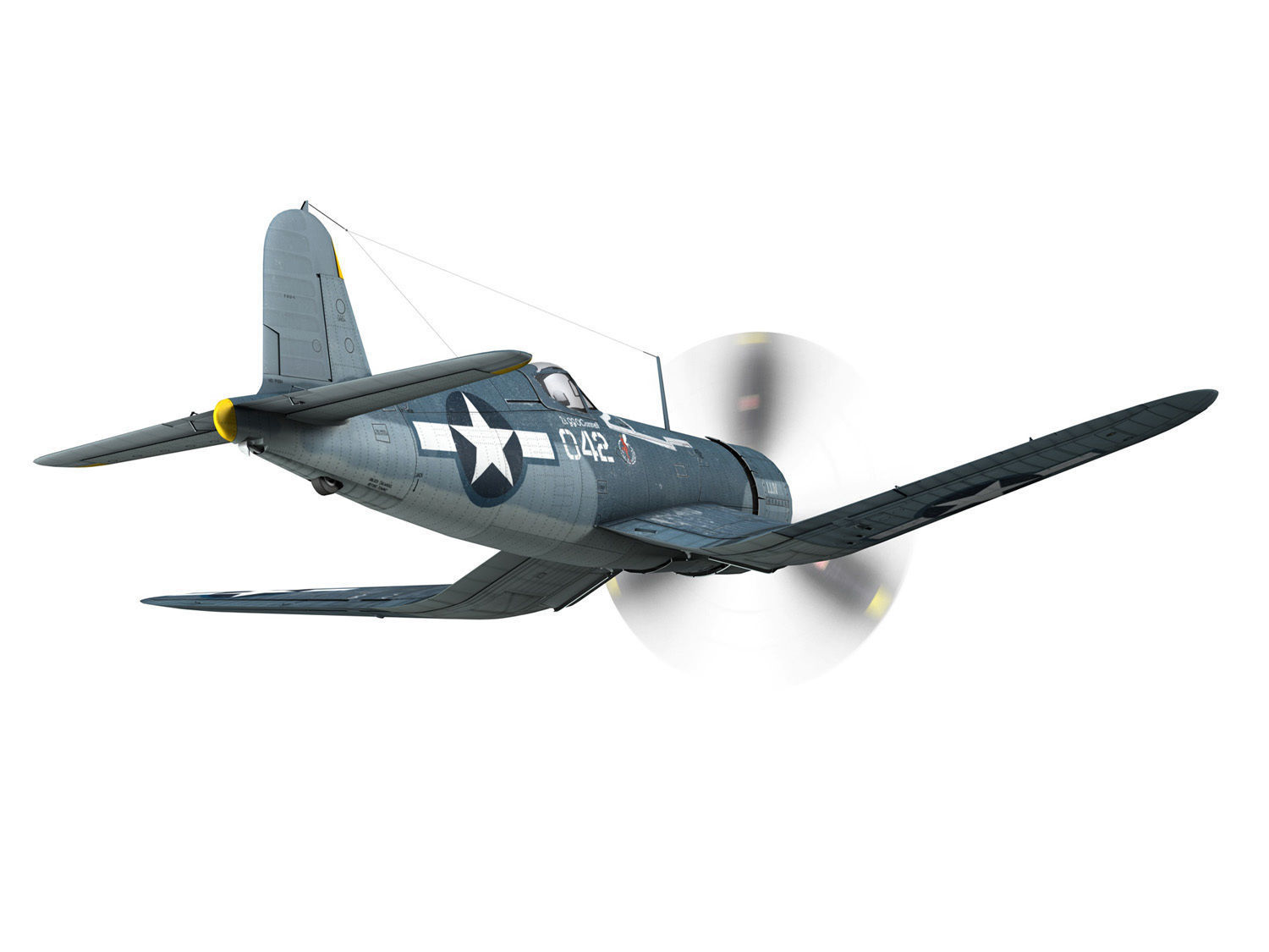 Vought F4U-1A - 042 3D model_8