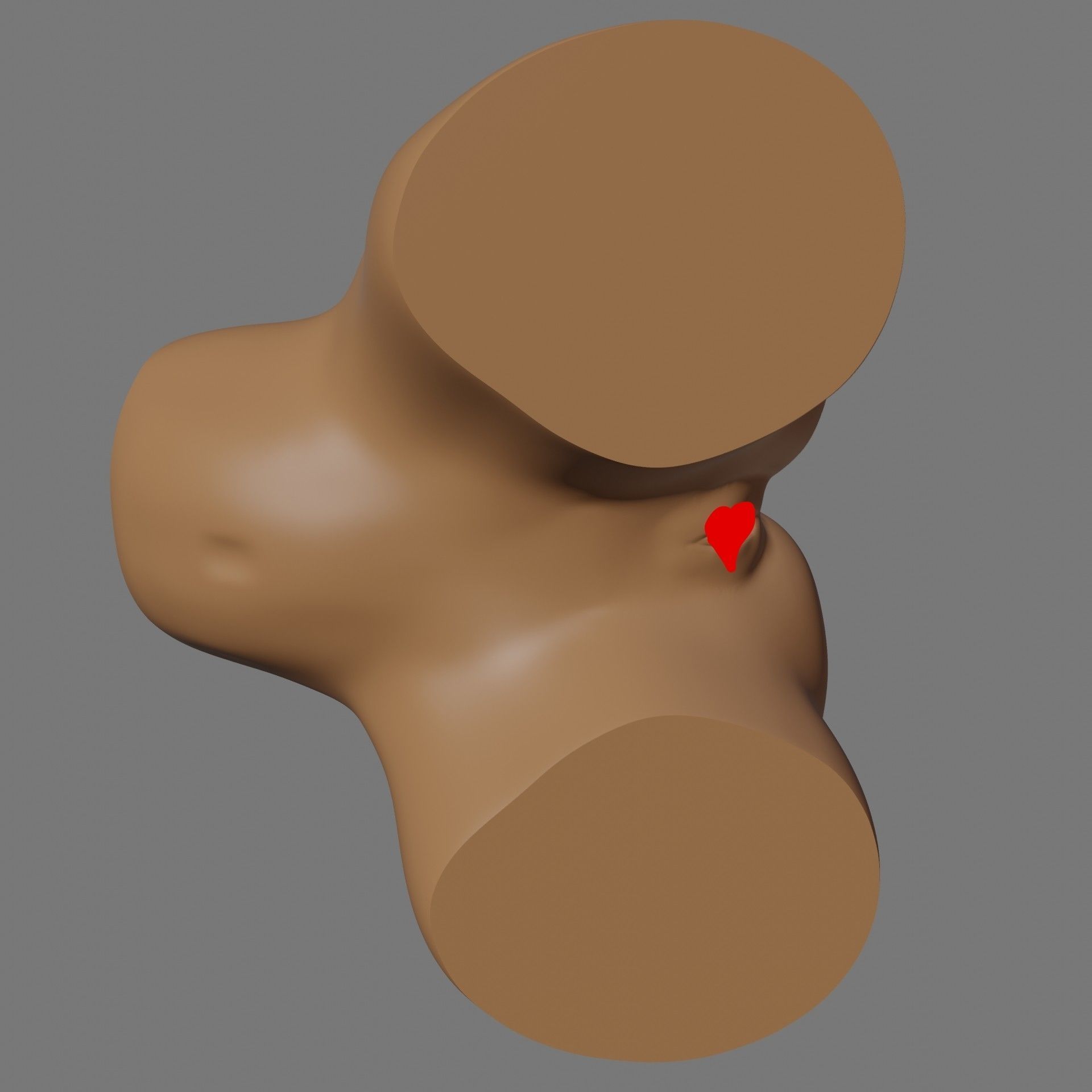 Bunny ass - 3d model exercise Free 3D print model_3