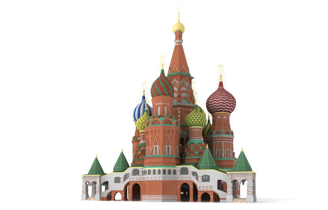 Saint Basils Cathedral Moscow 3D model_4