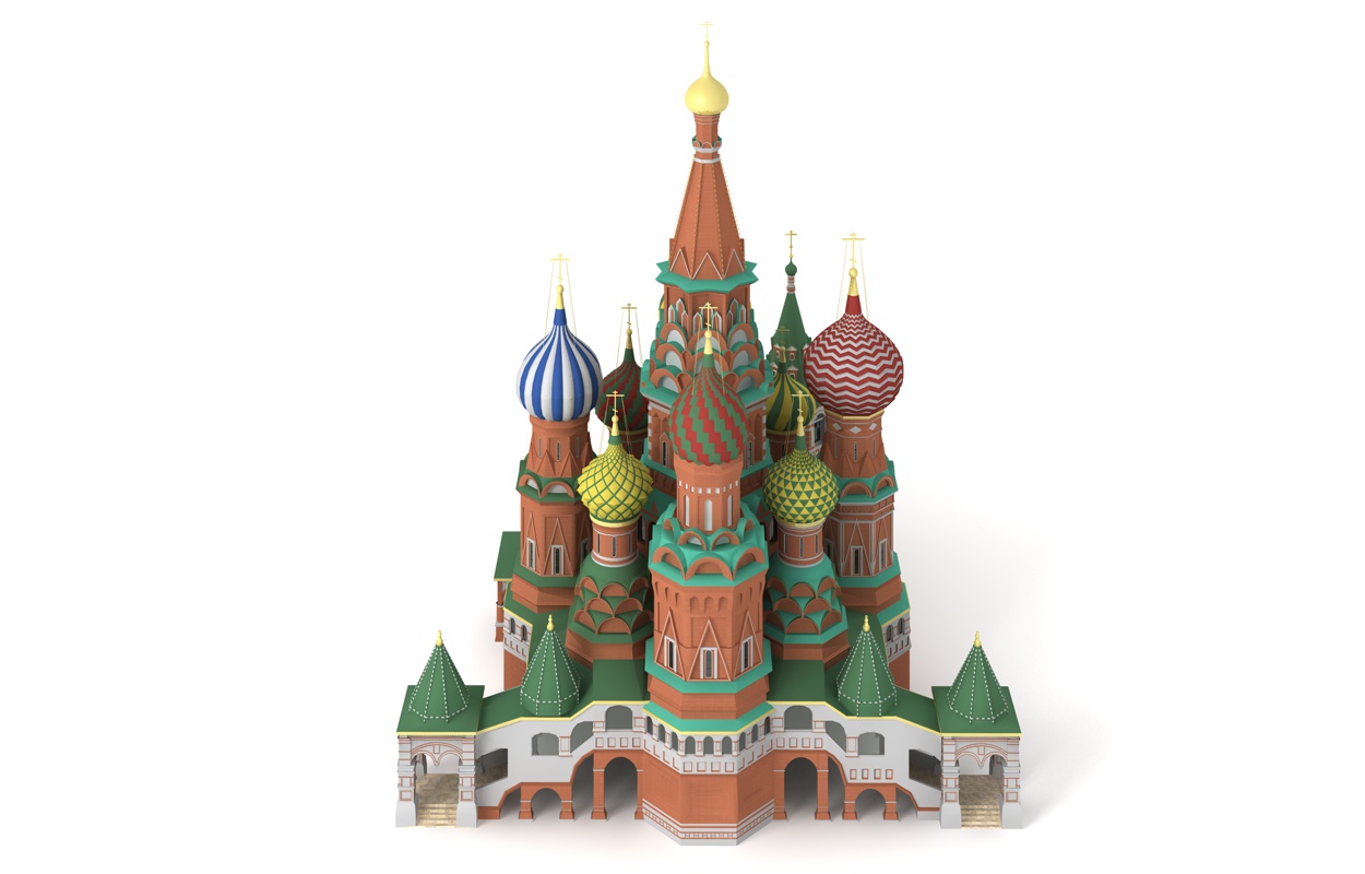 Saint Basils Cathedral Moscow 3D model_5