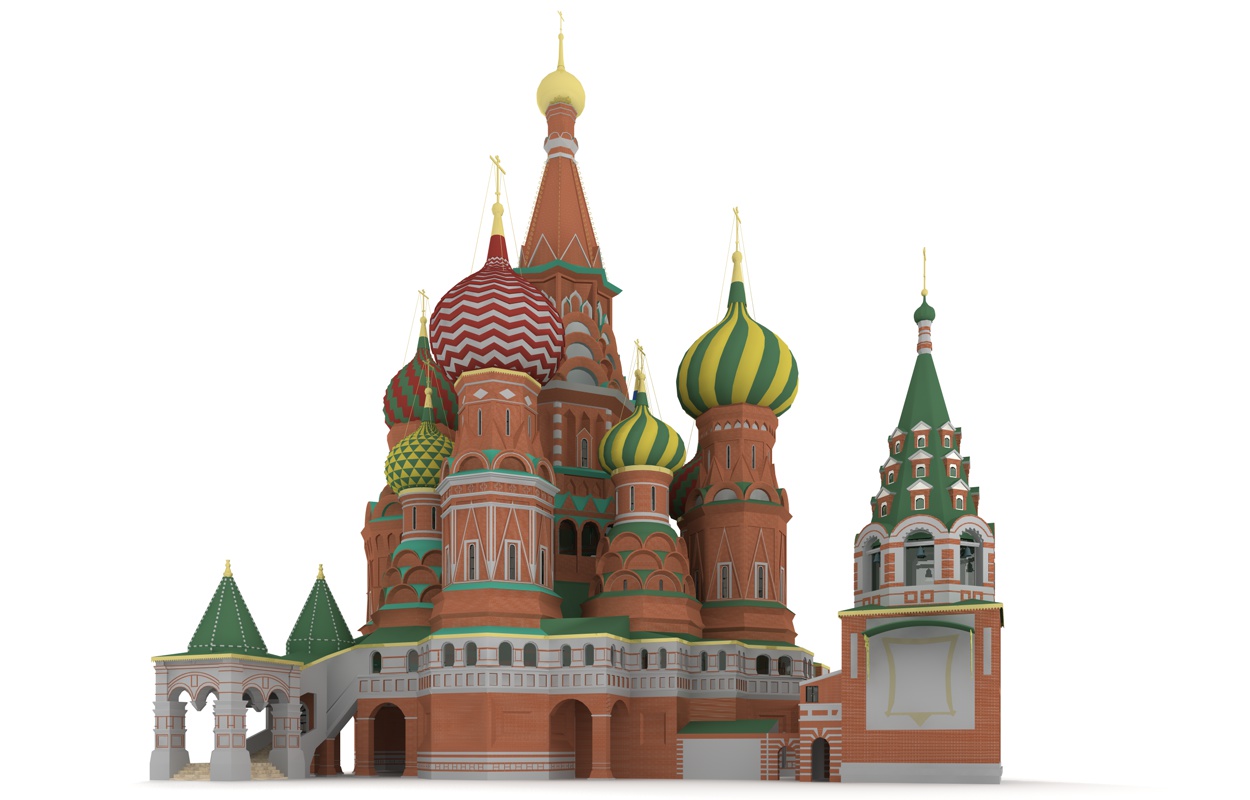 Saint Basils Cathedral Moscow 3D model_2