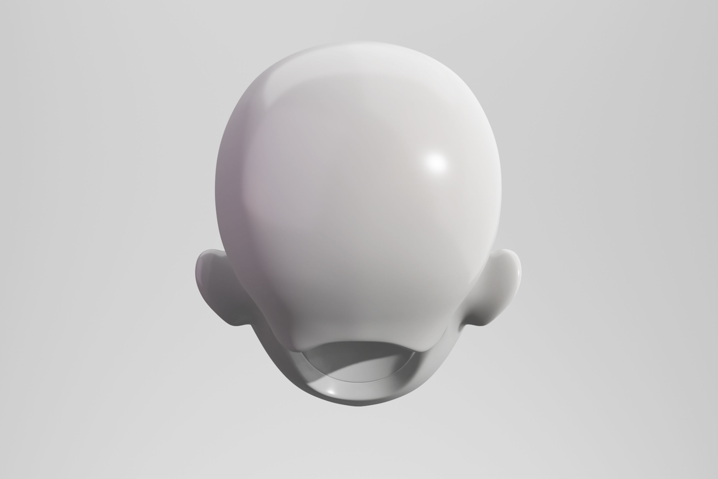 BJD doll 3D doll head model AT001 3D print model_4