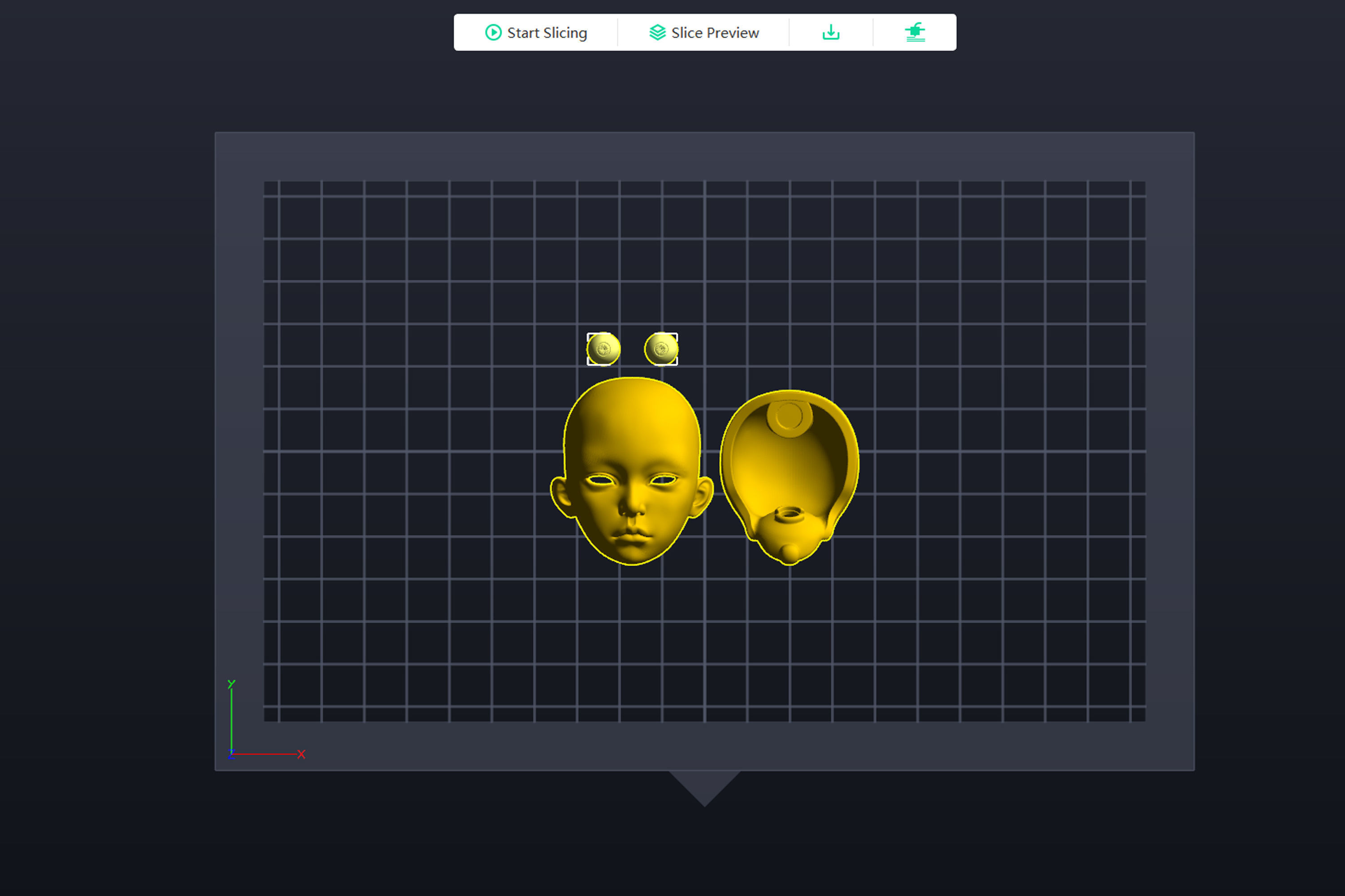 BJD doll 3D doll head model AT001 3D print model_9