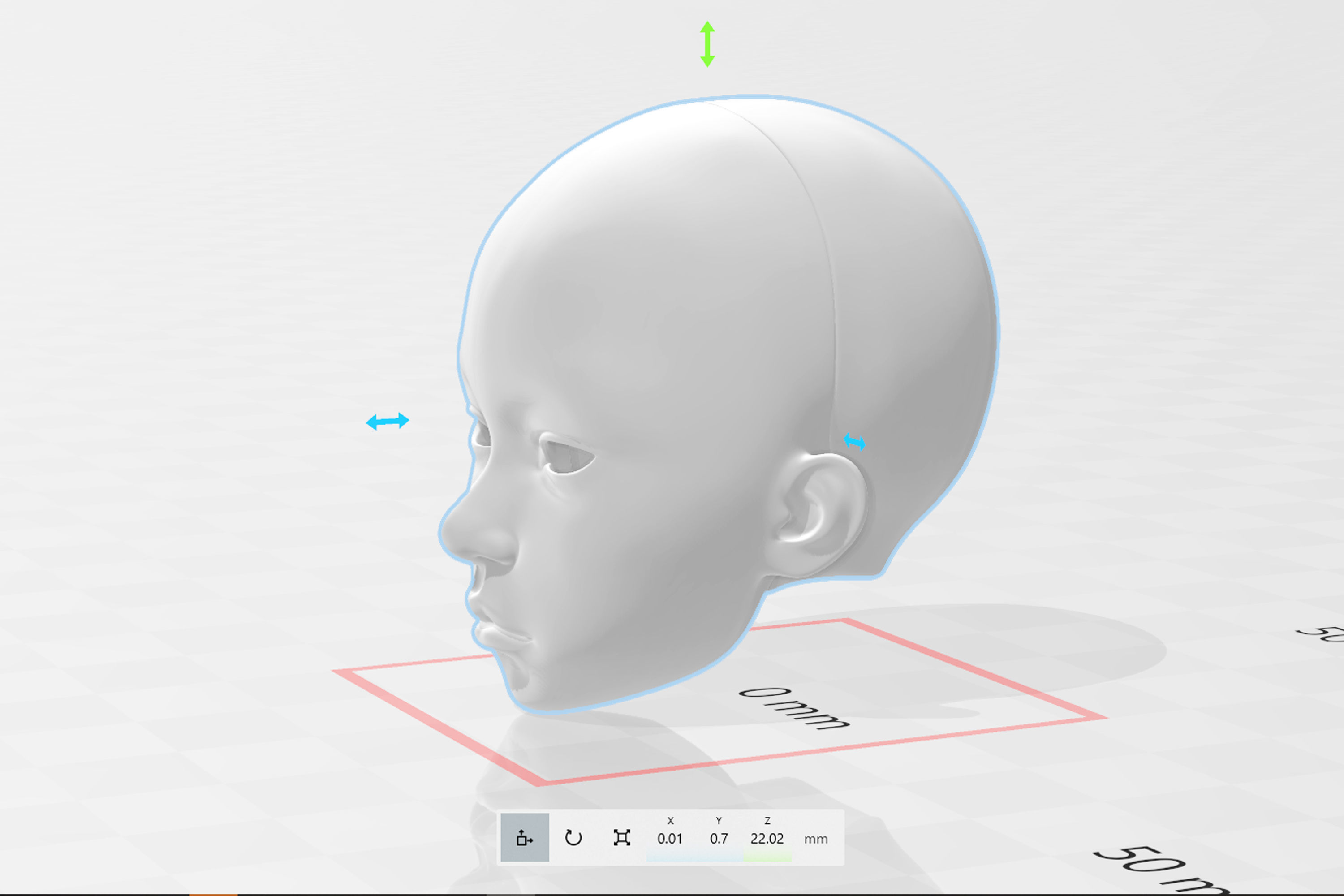 BJD doll 3D doll head model AT001 3D print model_7