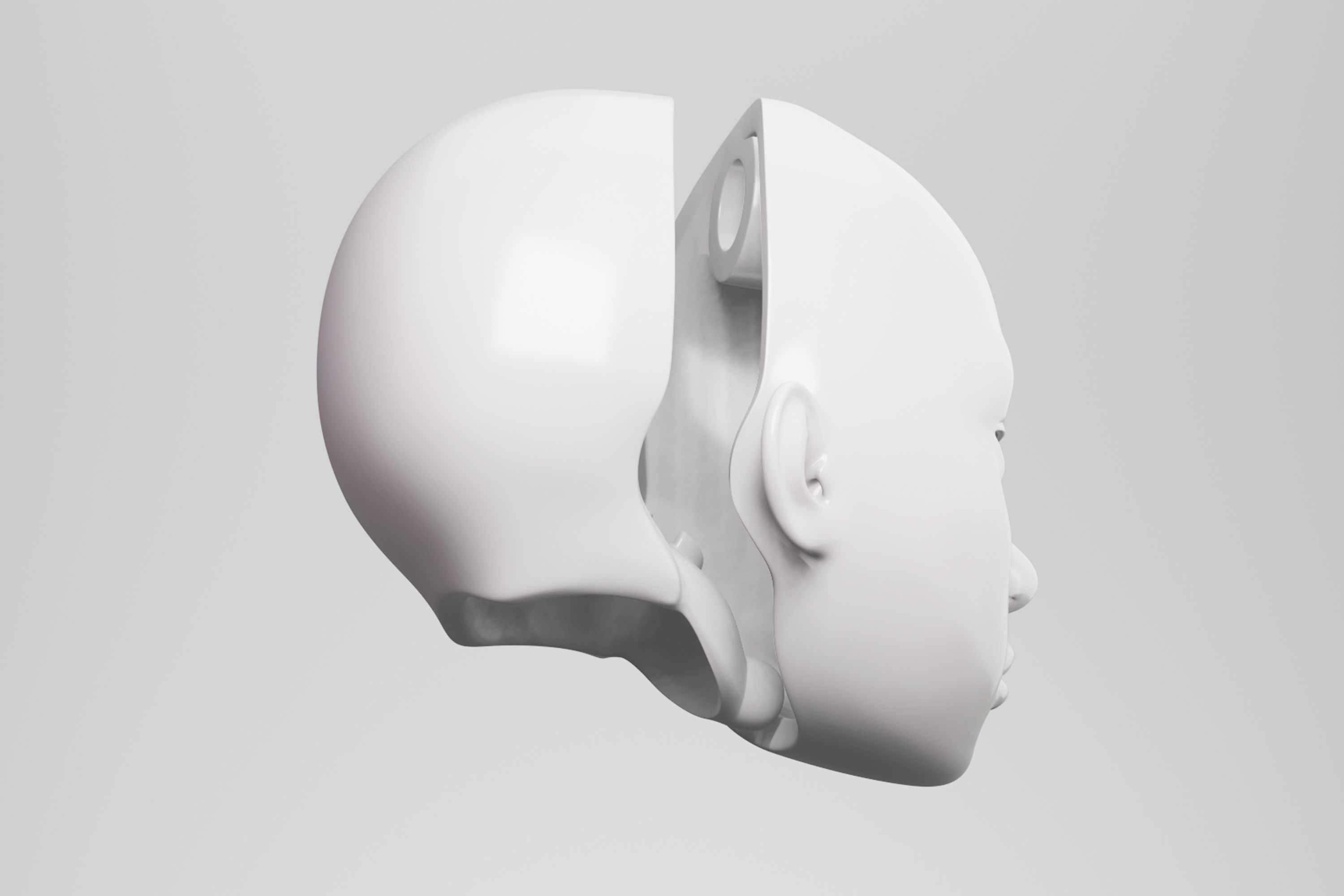 BJD doll 3D doll head model AT001 3D print model_2
