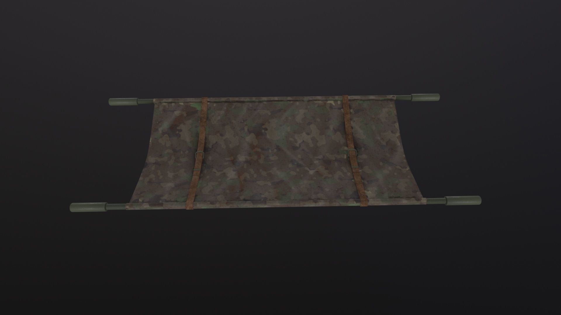 Military Stretcher 3D Model Low-poly 3D model_2