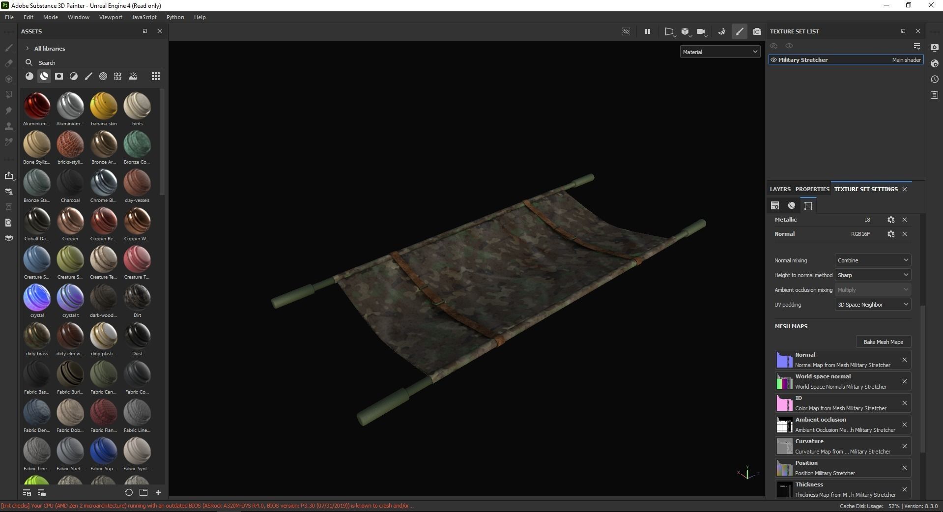Military Stretcher 3D Model Low-poly 3D model_6