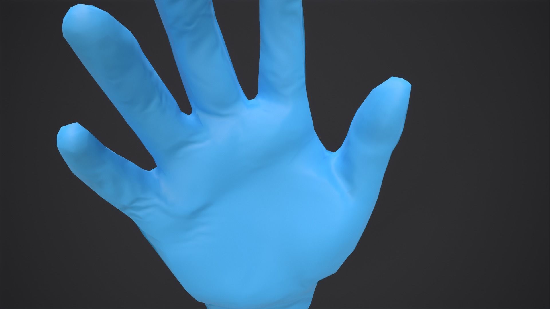 Gloved hand low-poly Low-poly 3D model_12