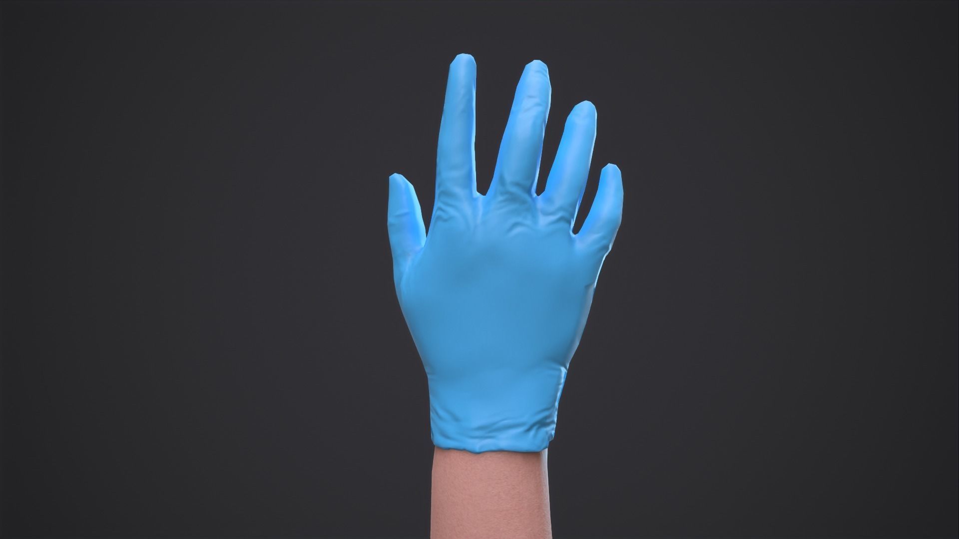 Gloved hand low-poly Low-poly 3D model_6
