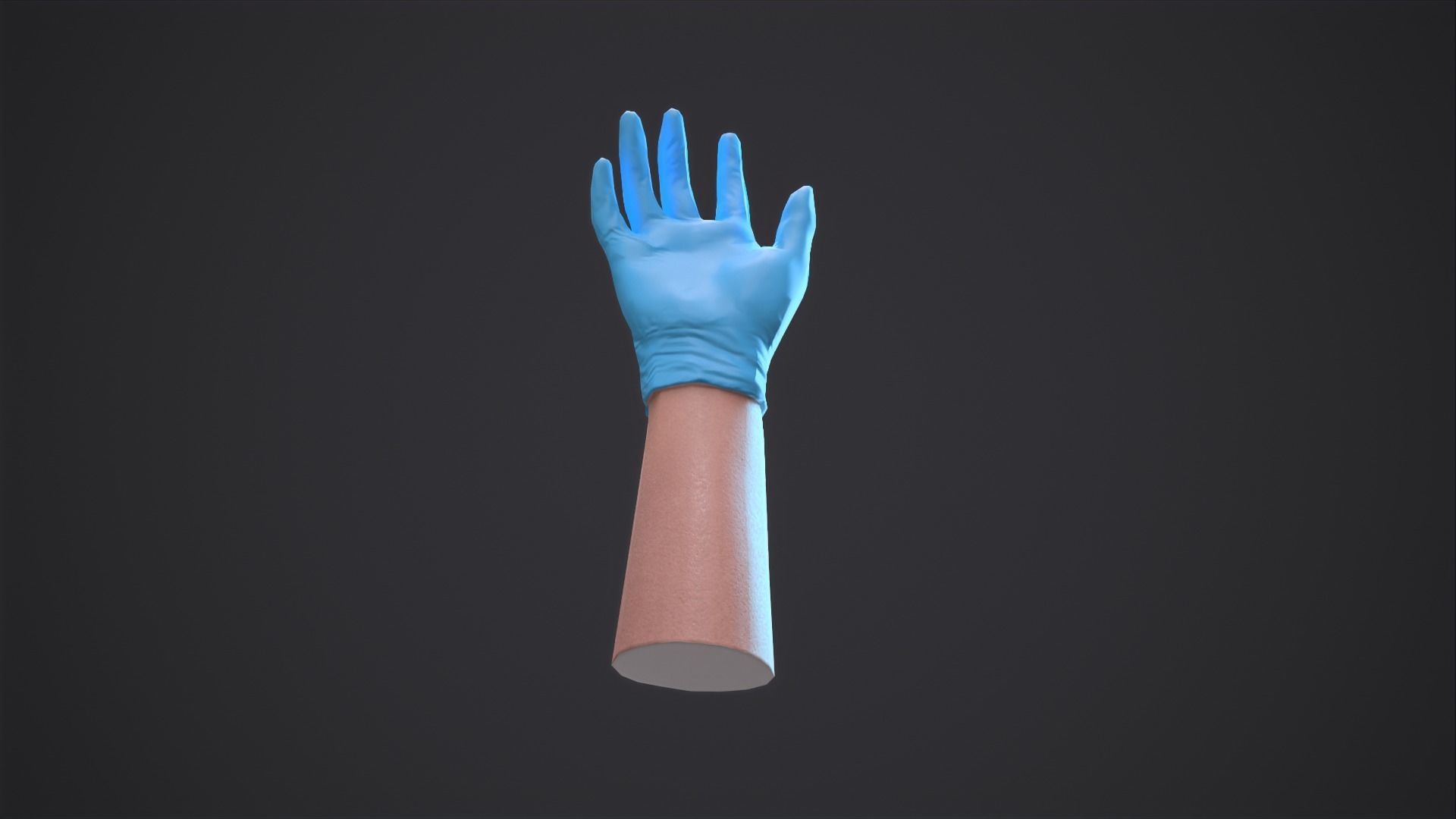 Gloved hand low-poly Low-poly 3D model_10