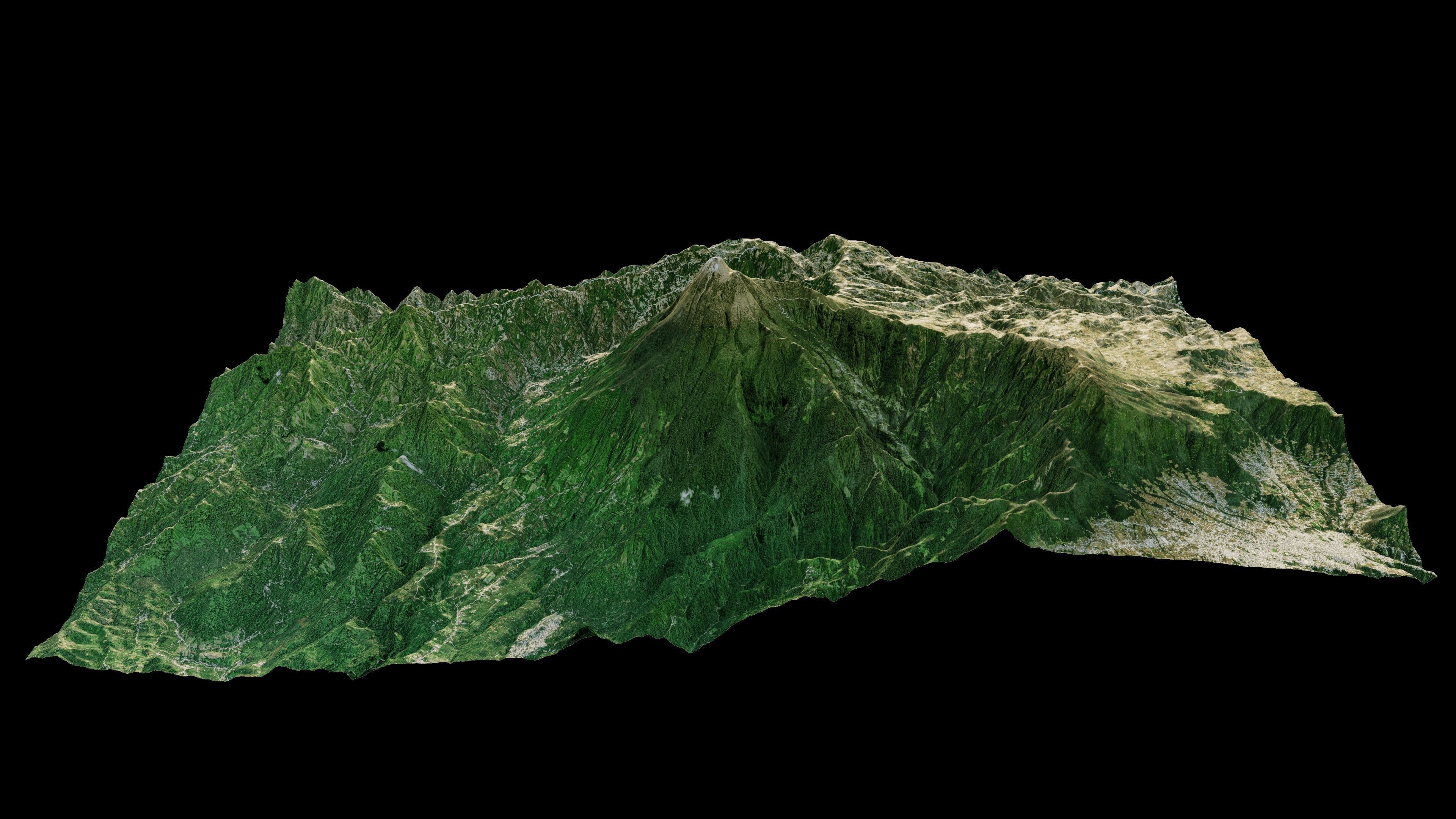Volcan Tajumulco 3d terrain 3D model_4
