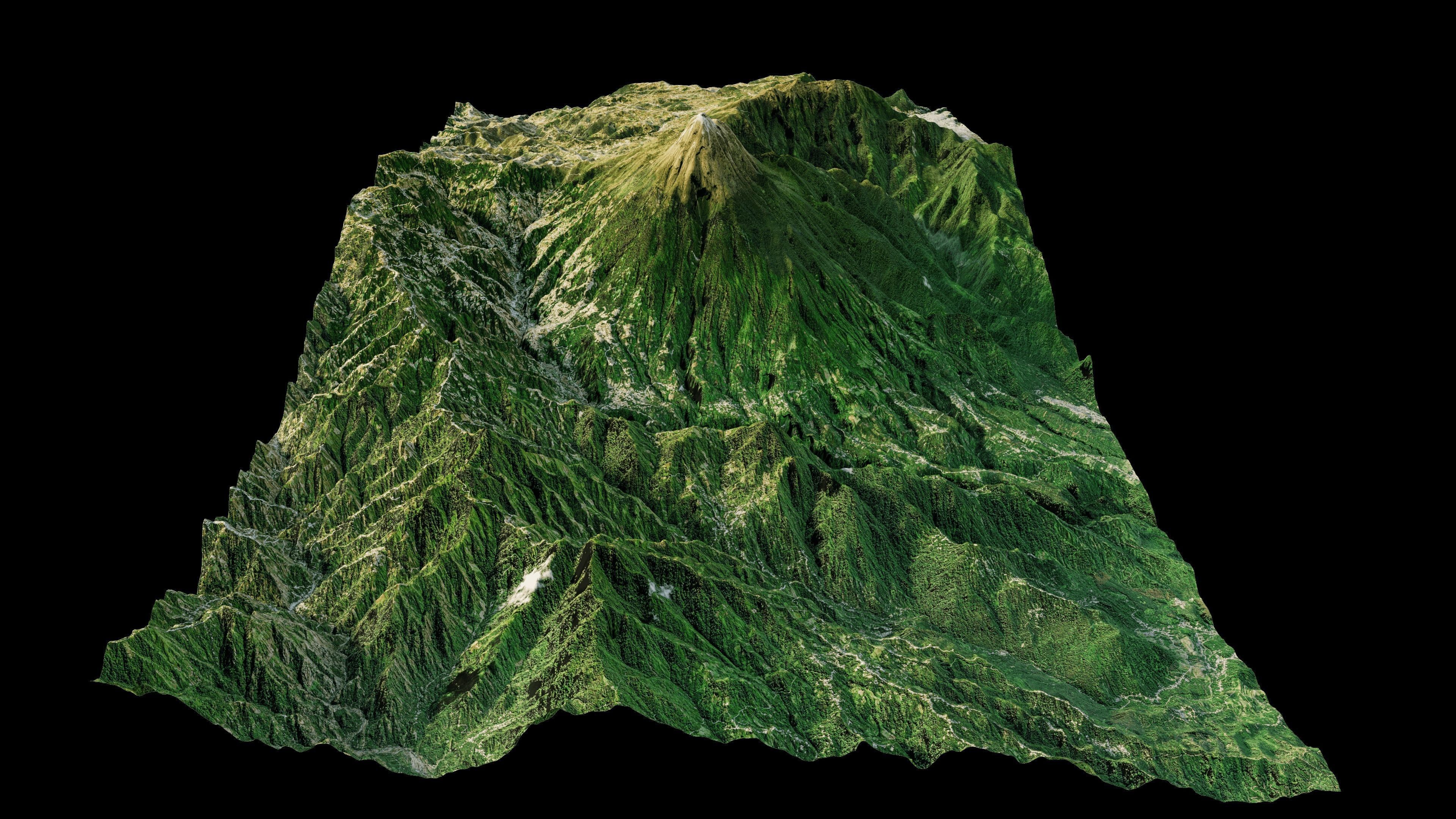 Volcan Tajumulco 3d terrain 3D model_13