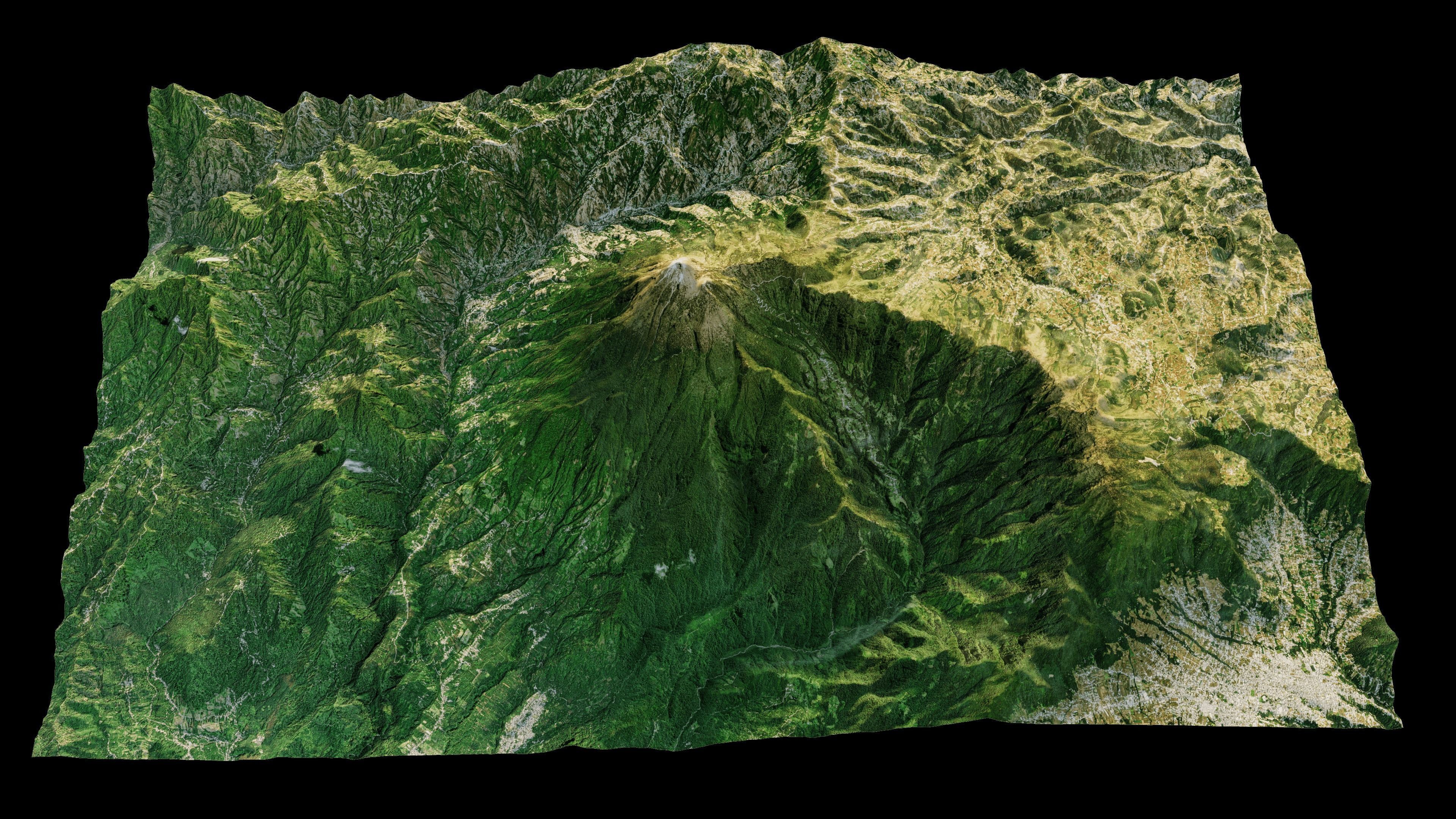 Volcan Tajumulco 3d terrain 3D model_5