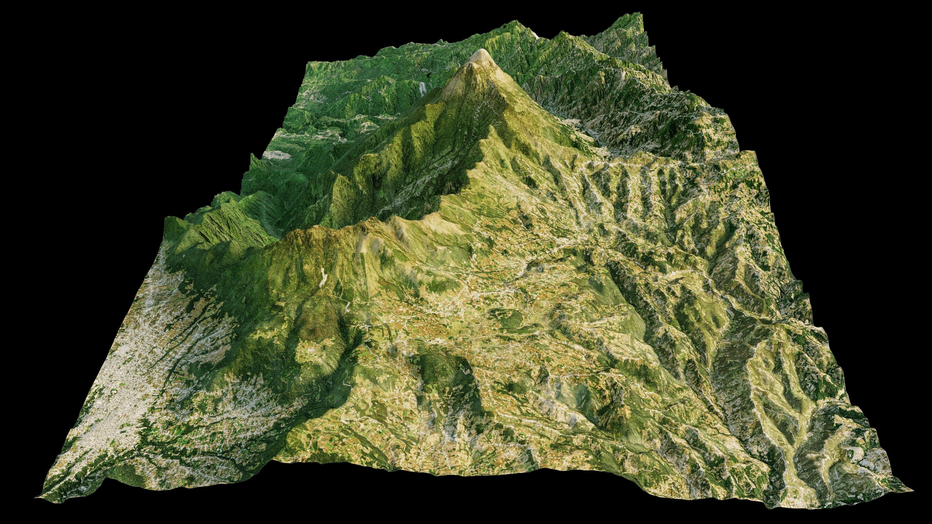 Volcan Tajumulco 3d terrain 3D model_9