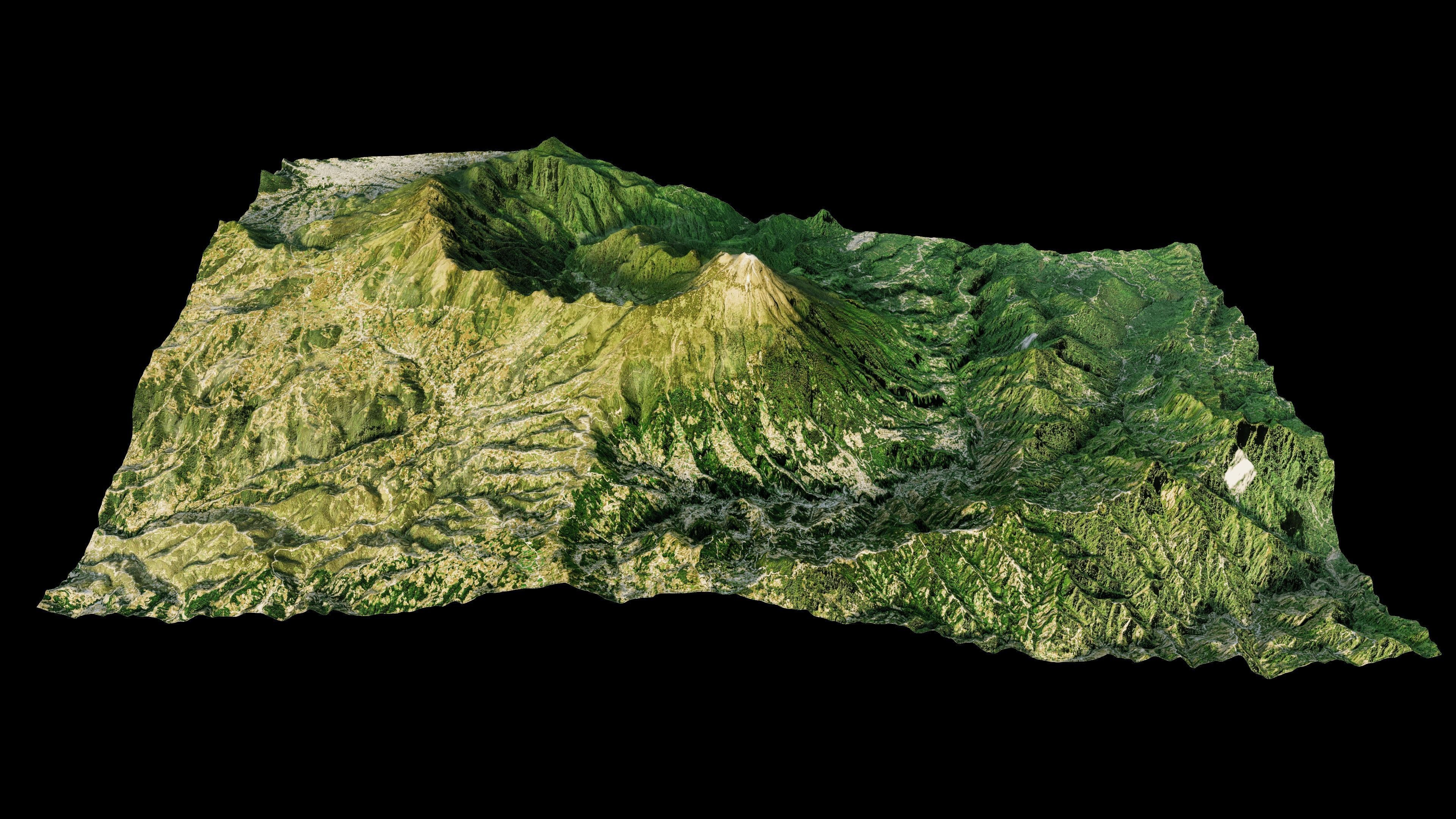 Volcan Tajumulco 3d terrain 3D model_11