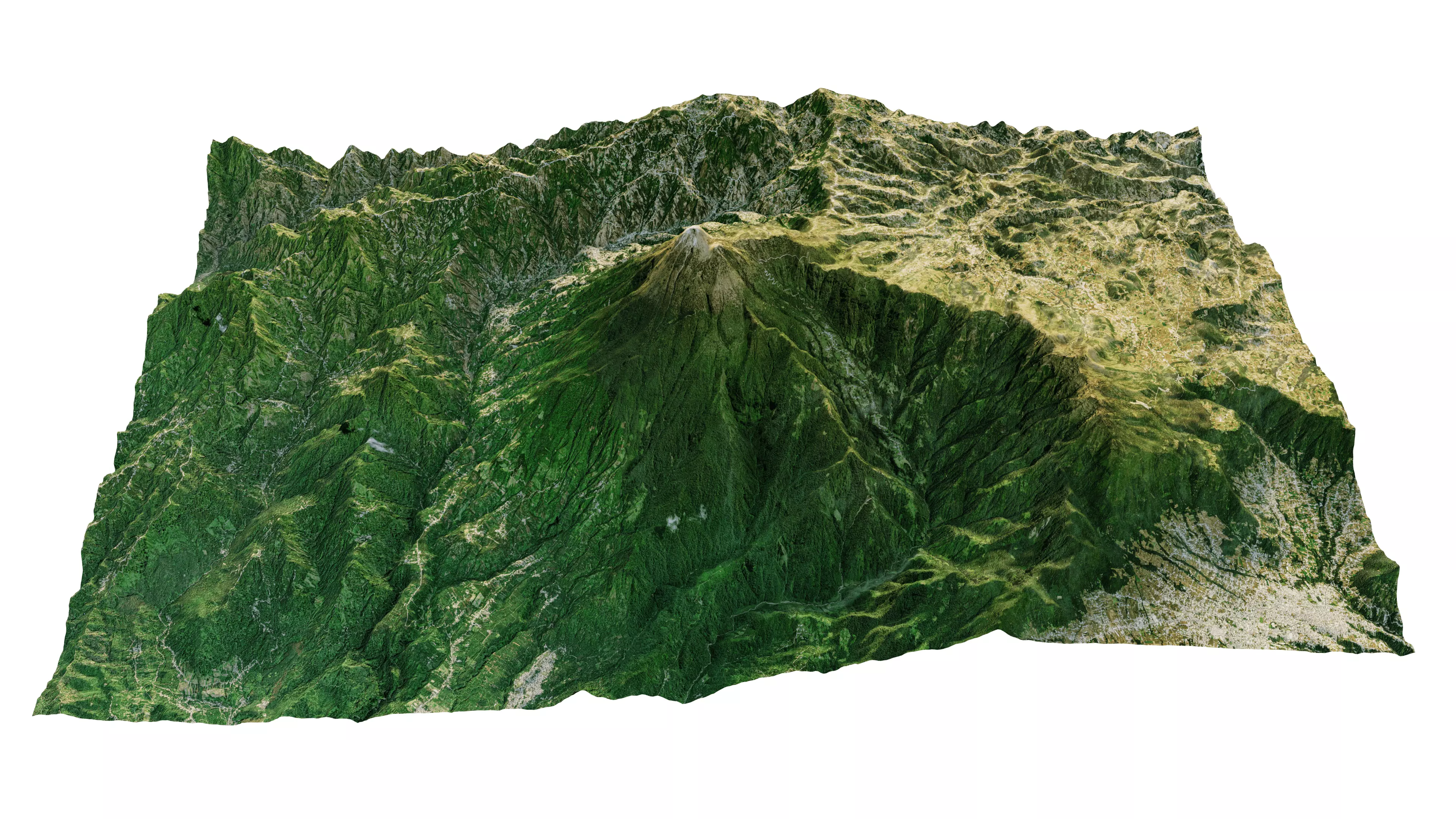 Volcan Tajumulco 3d terrain 3D model_0