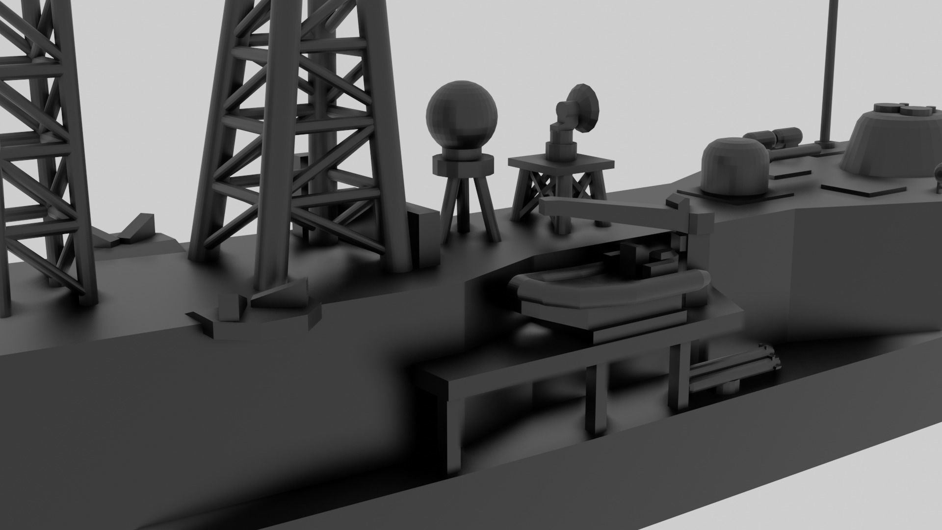 USS Oliver Hazard Perry - Model for small scale printing 3D print model_14