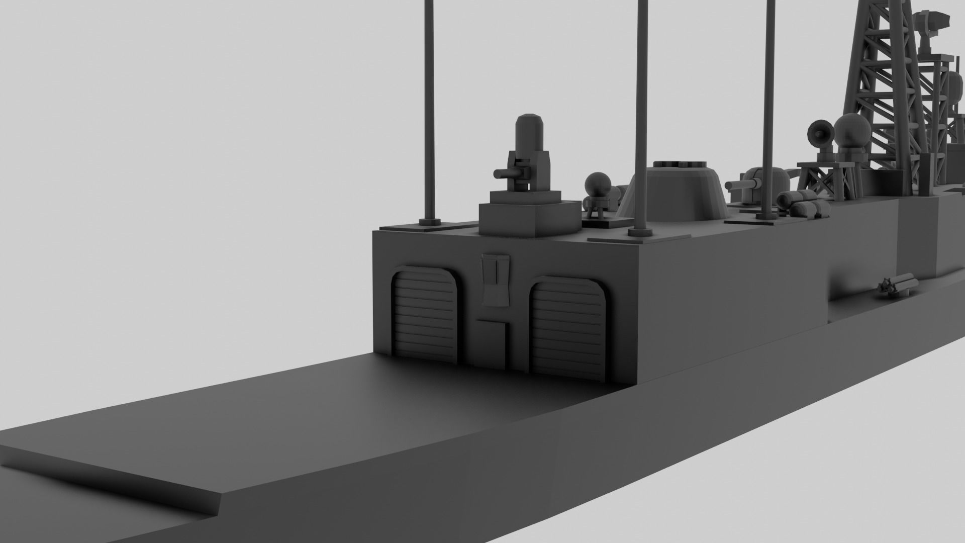 USS Oliver Hazard Perry - Model for small scale printing 3D print model_11