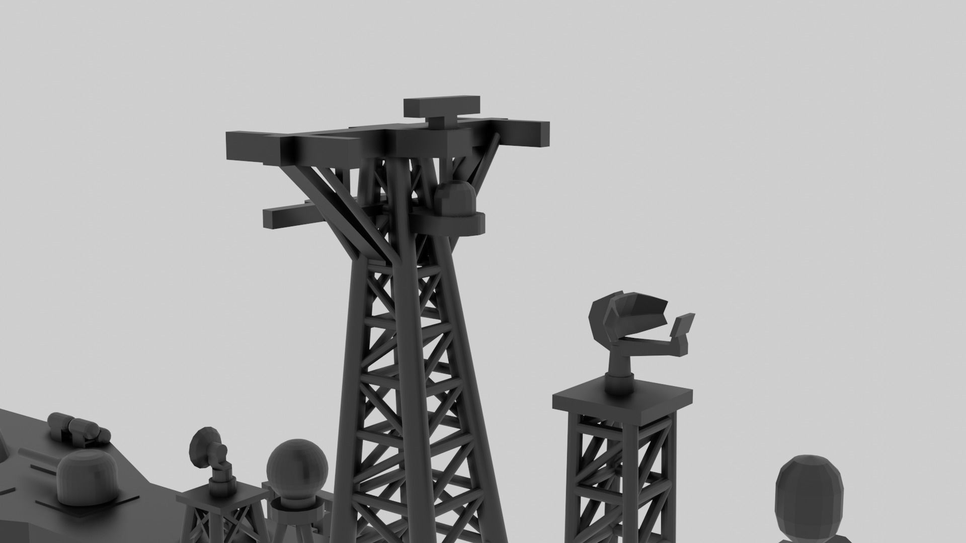 USS Oliver Hazard Perry - Model for small scale printing 3D print model_6